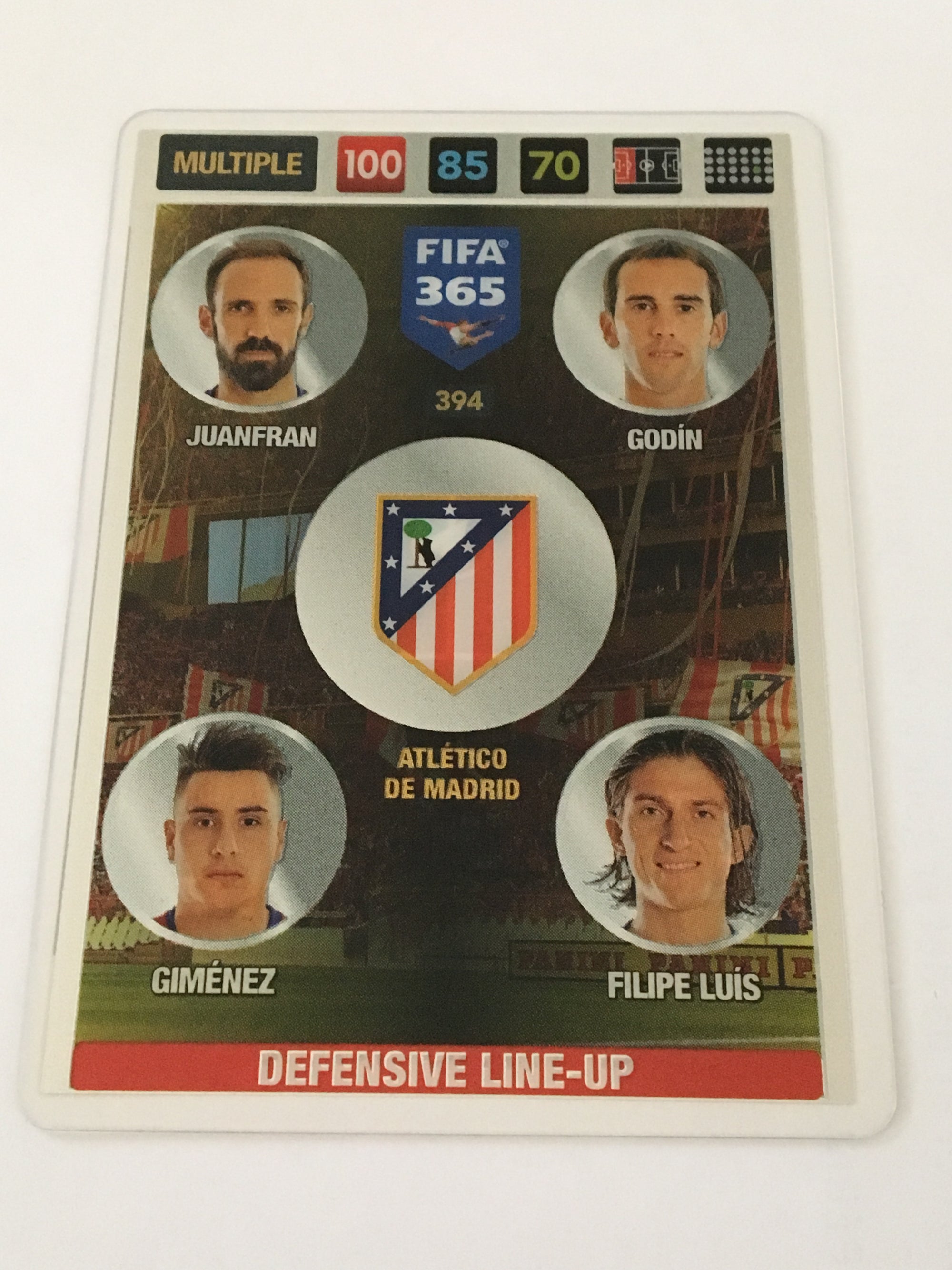 394. ATLÉTICO DE MADRID - JUANFRAN - GODÍN - GIMÉNEZ - FILIPE LUÍS - MULTIPLE - DEFENSIVE LINE-UP