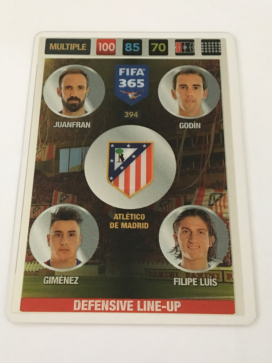 394. ATLÉTICO DE MADRID - JUANFRAN - GODÍN - GIMÉNEZ - FILIPE LUÍS - MULTIPLE - DEFENSIVE LINE-UP