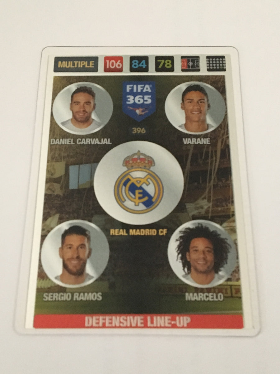396. REAL MADRID CF - DANIEL CARVAJAL - VARANE - SERGIO RAMOS - MARCELO - MULTIPLE - DEFENSIVE LINE-UP