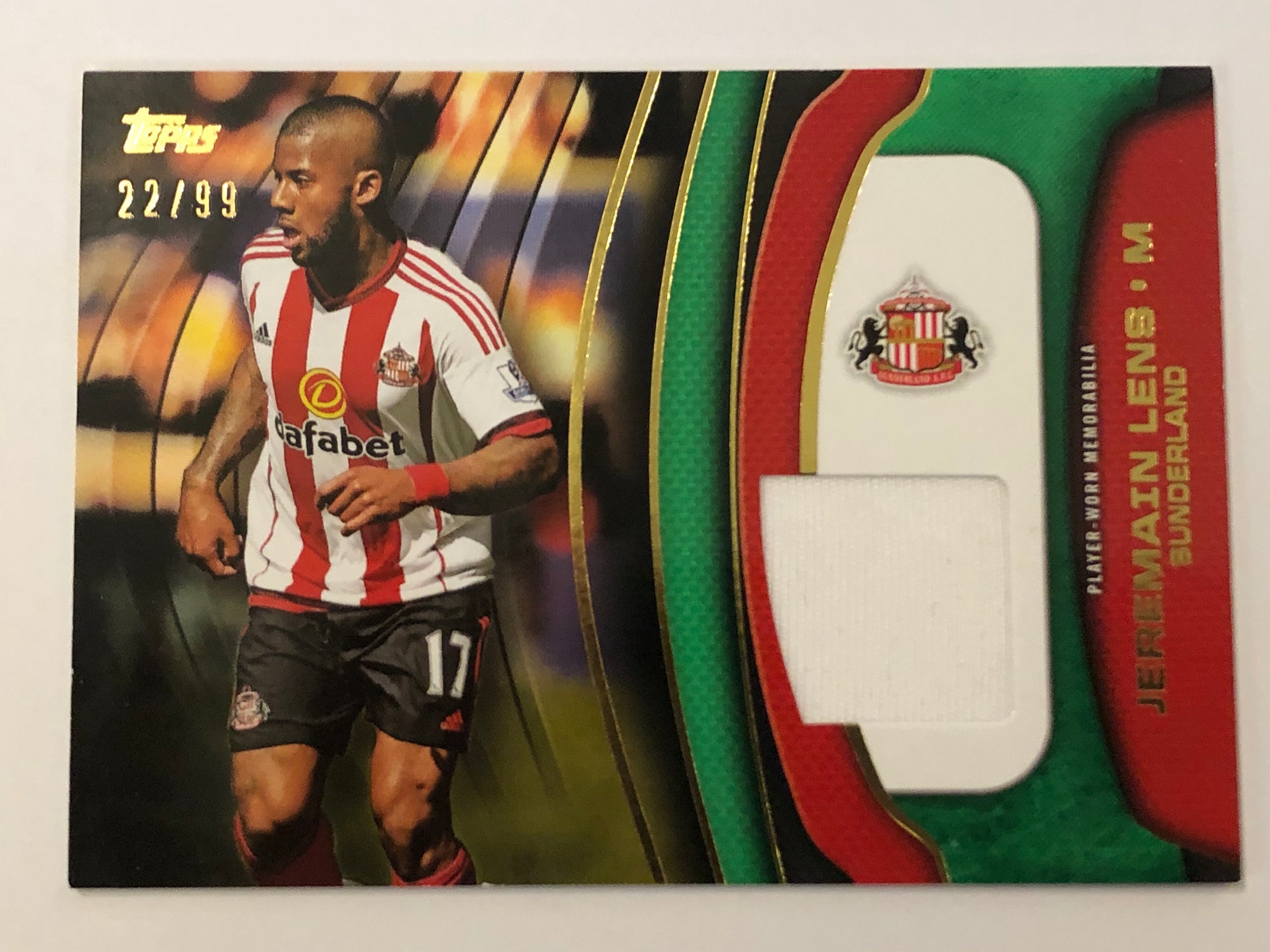 JEREMAIN LENS - SUNDERLAND - TOPPS PREMIER GOLD 2015 #99