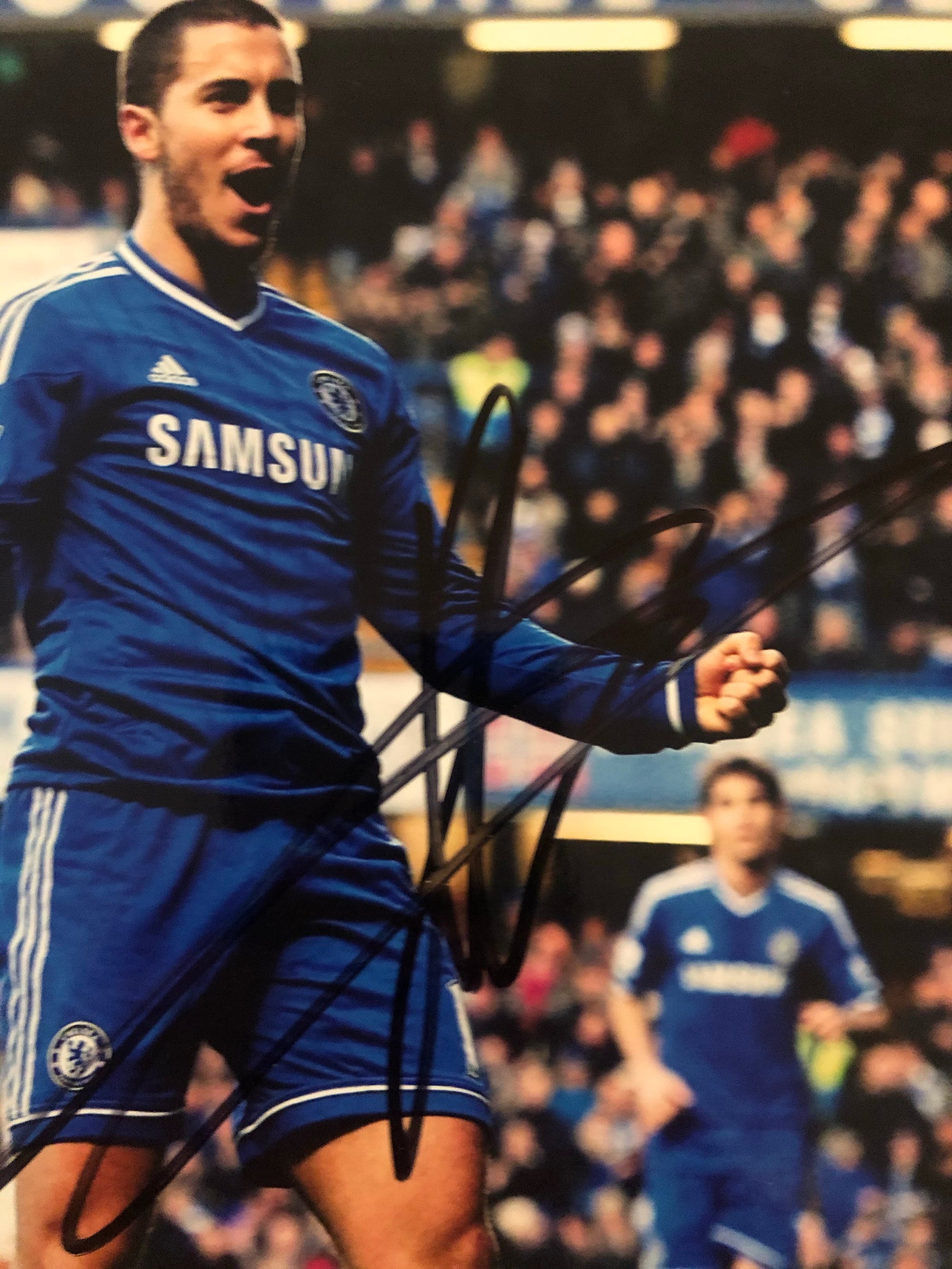 CHELSEA - EDEN HAZARD - SIGNERT BILDE MED EKTEHETSBEVIS/COA