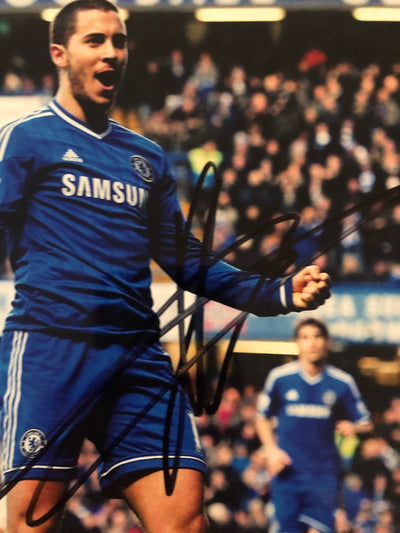 CHELSEA - EDEN HAZARD - SIGNERT BILDE MED EKTEHETSBEVIS/COA