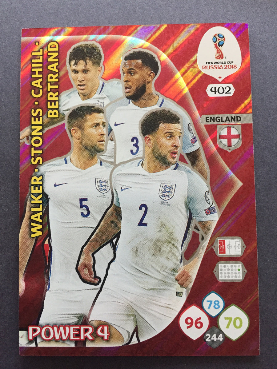 402. WALKER, STONES, CAHILL, BERTRAND - ENGLAND- POWER 4