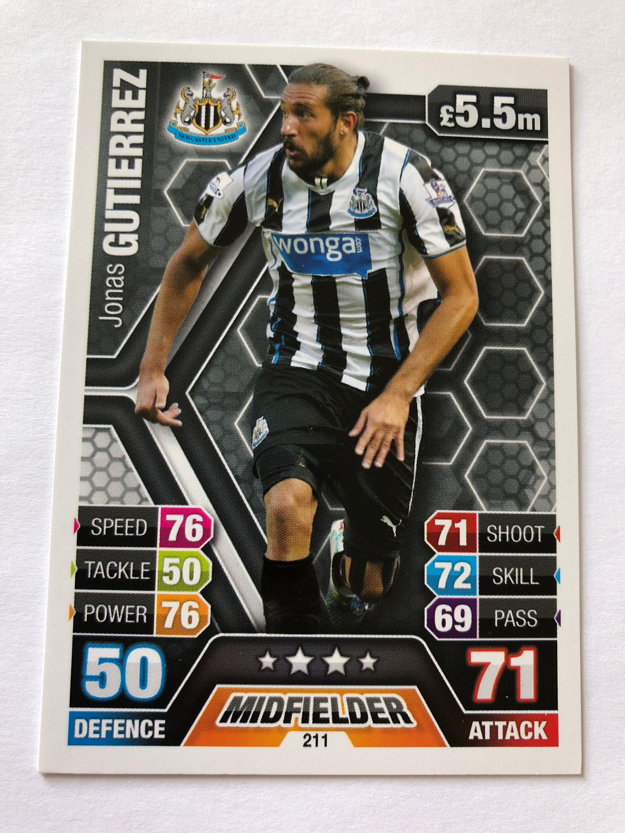 211. JONAS GUTIERREZ - NEWCASTLE UNITED