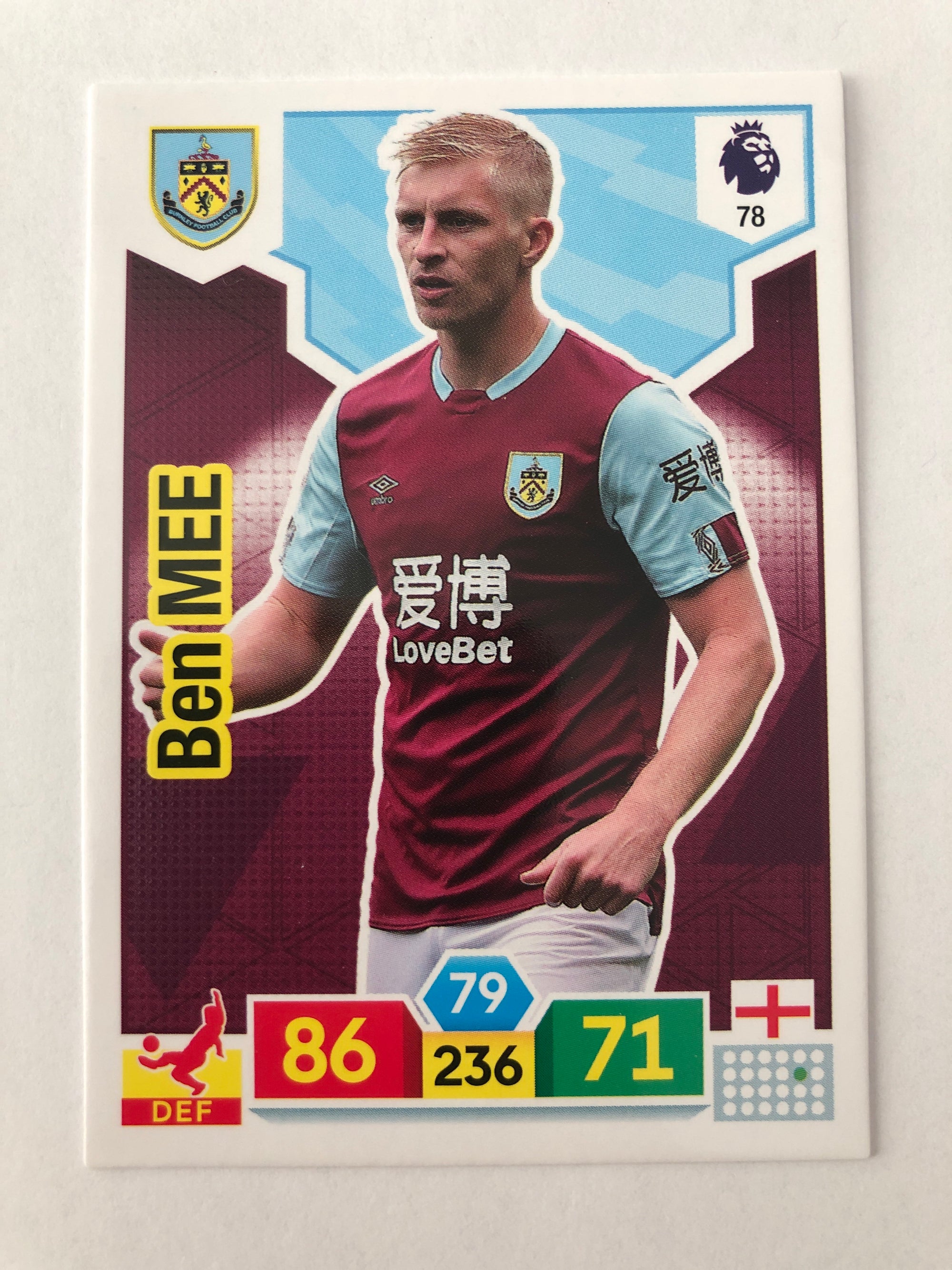 078. BEN MEE - BURNLEY