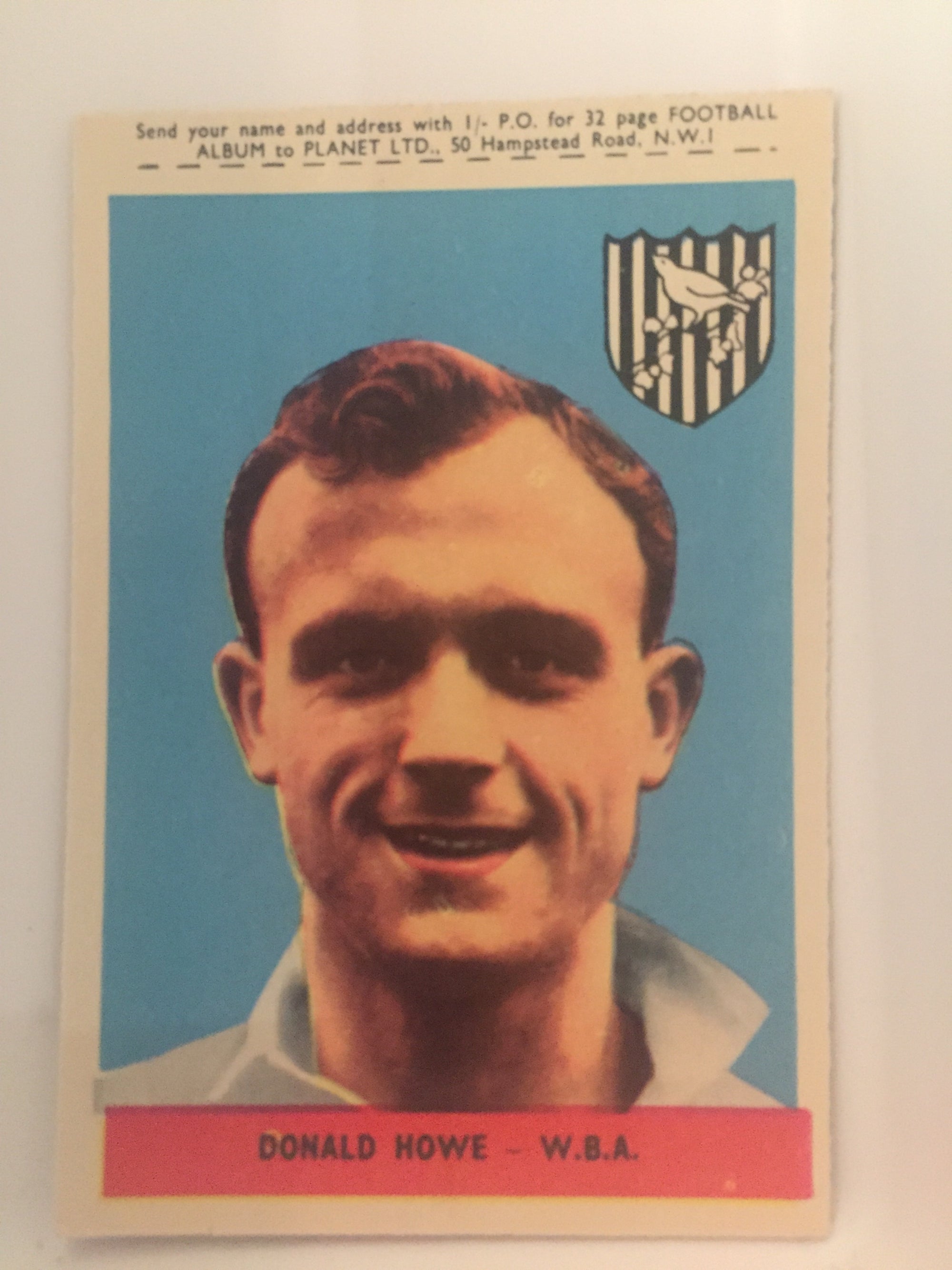 028. DONALD HOWE - WEST BROMWICH ALBION