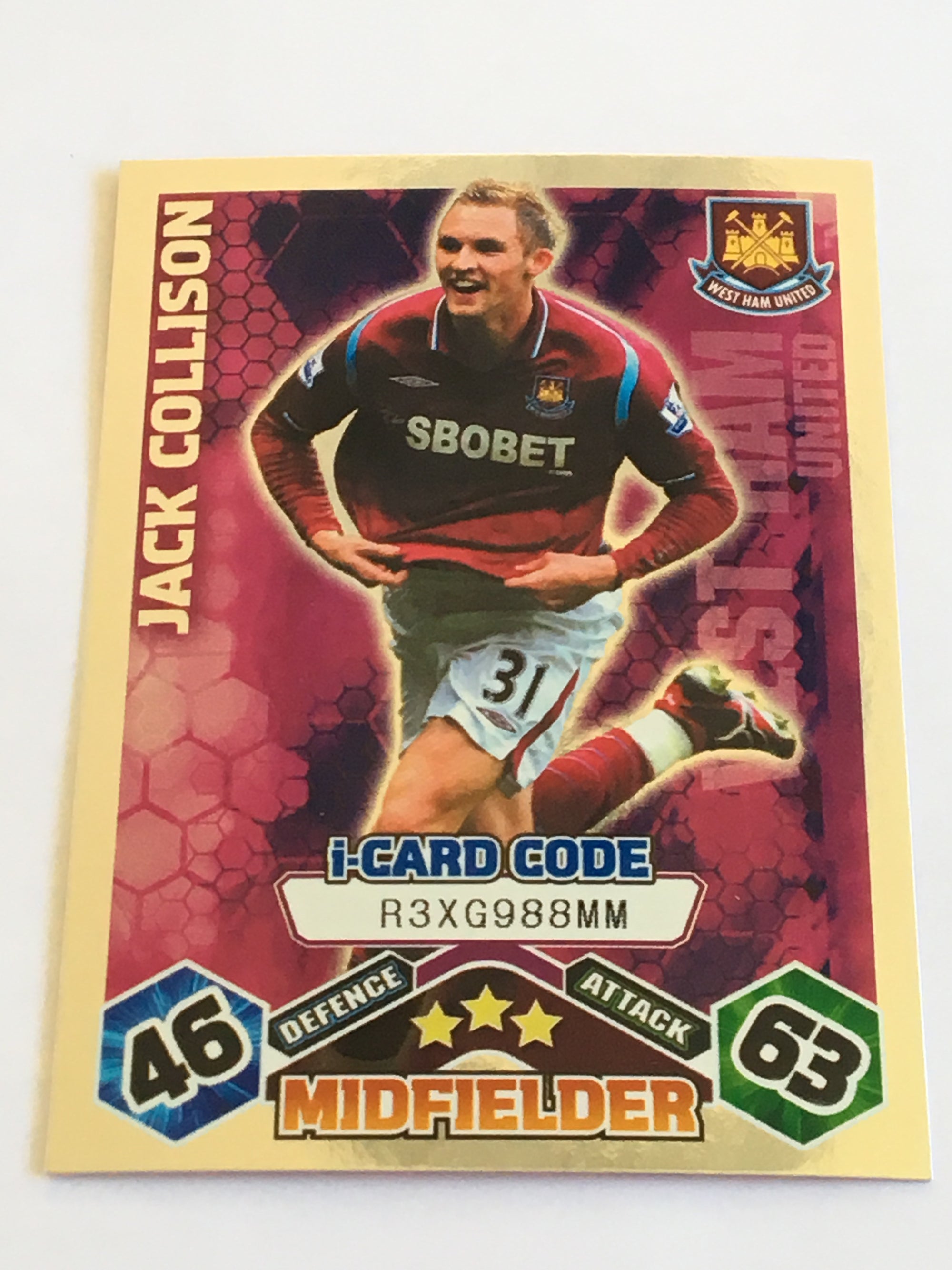 IC139. JACK COLLISON - WEST HAM UNITED - iCARD