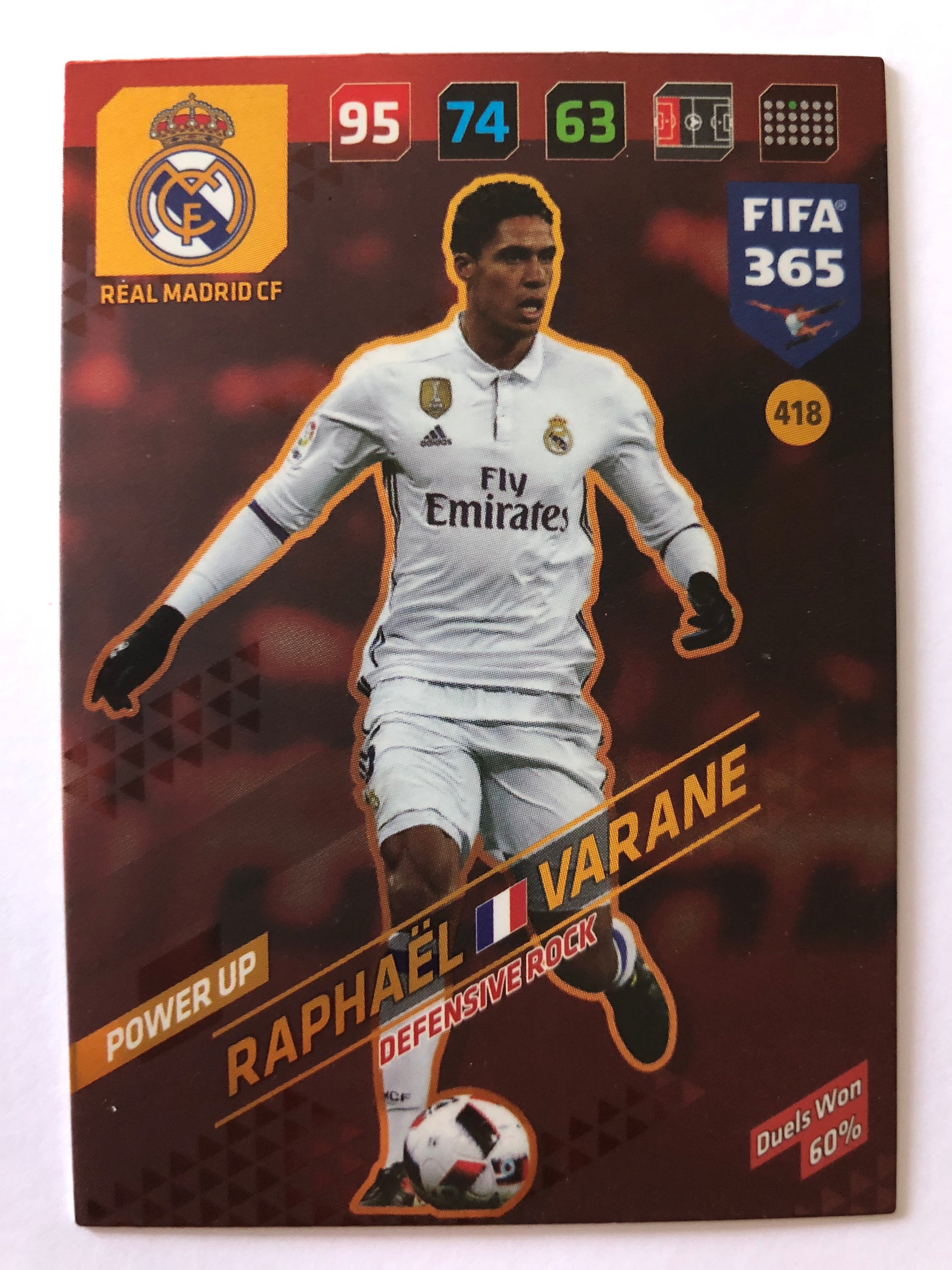 418. RAPHAËL VARANE - REAL MADRID CF - POWER UP - DEFENSIVE ROCK