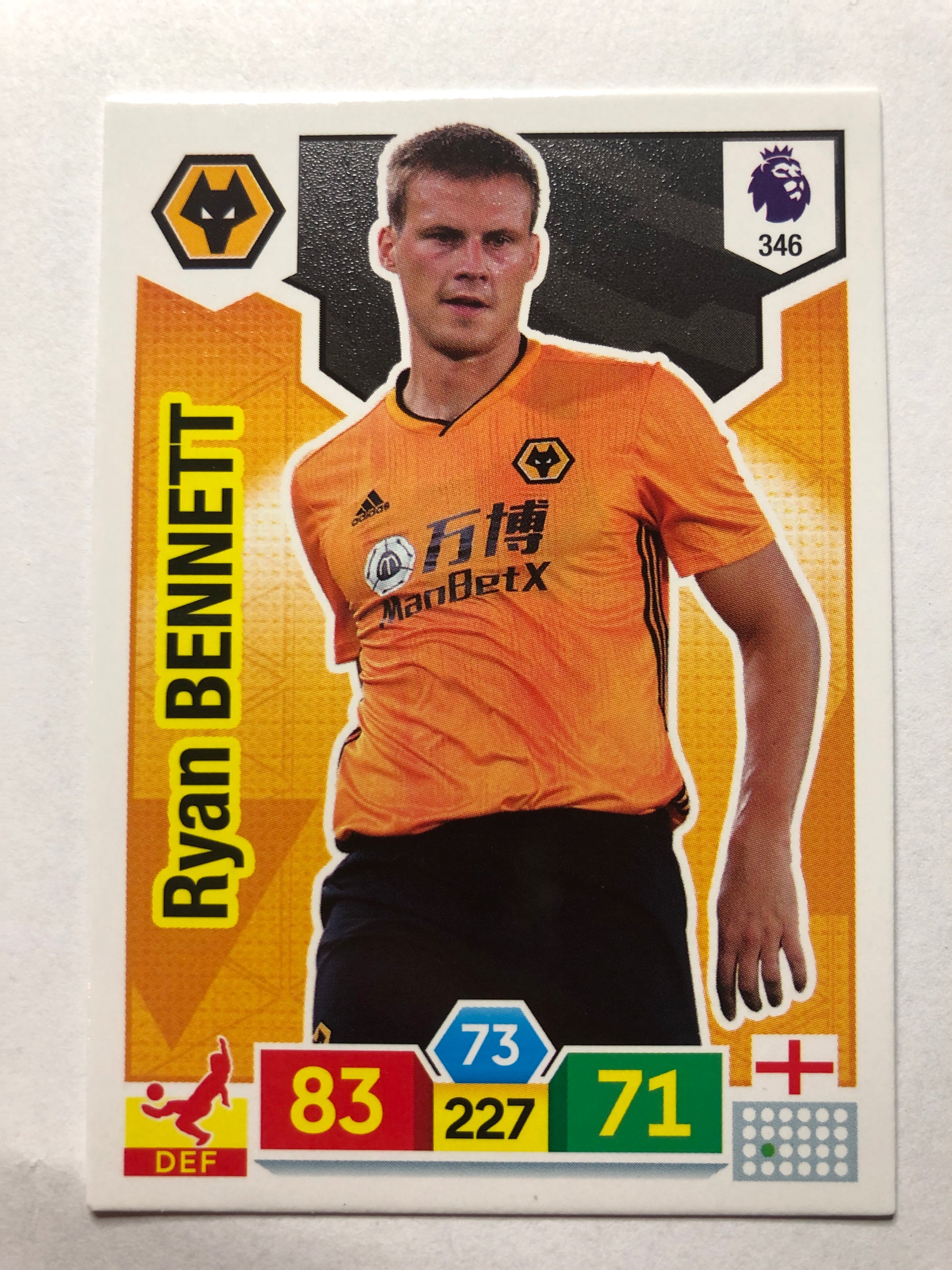 346. RYAN BENNETT - WOLVERHAMPTON