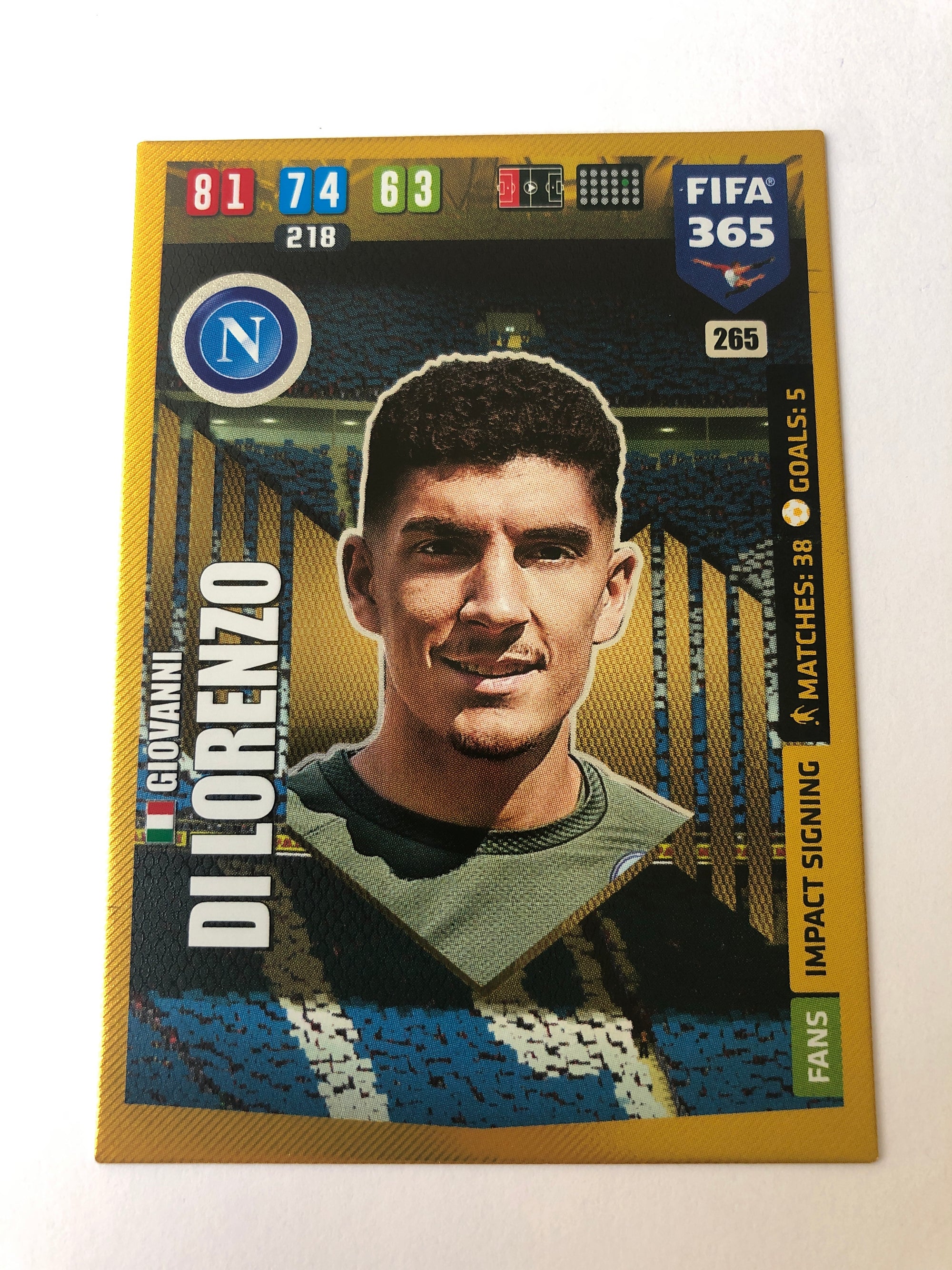 265. GIOVANNI DI LORENZO - NAPOLI - FANS IMPACT SIGNING