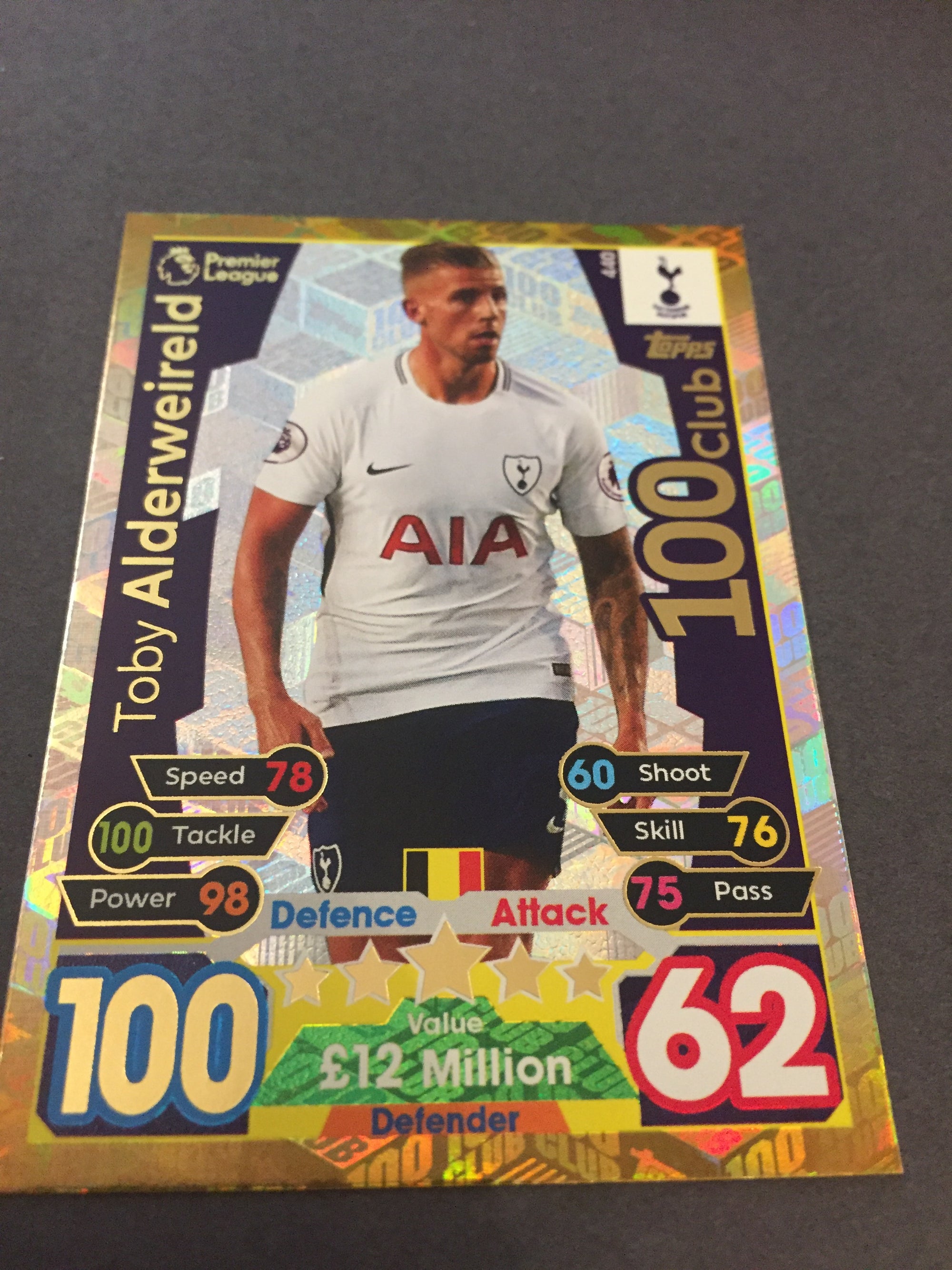 440. TOBY ALDERWEIRELD - TOTTENHAM - 100CLUB