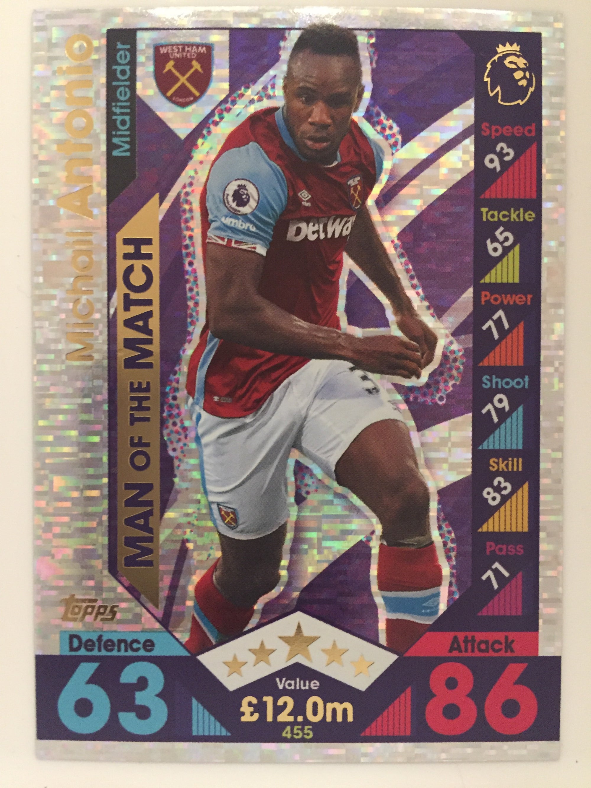 455. MICHAIL ANTONIO - WEST HAM UNITED - MAN OF THE MATCH