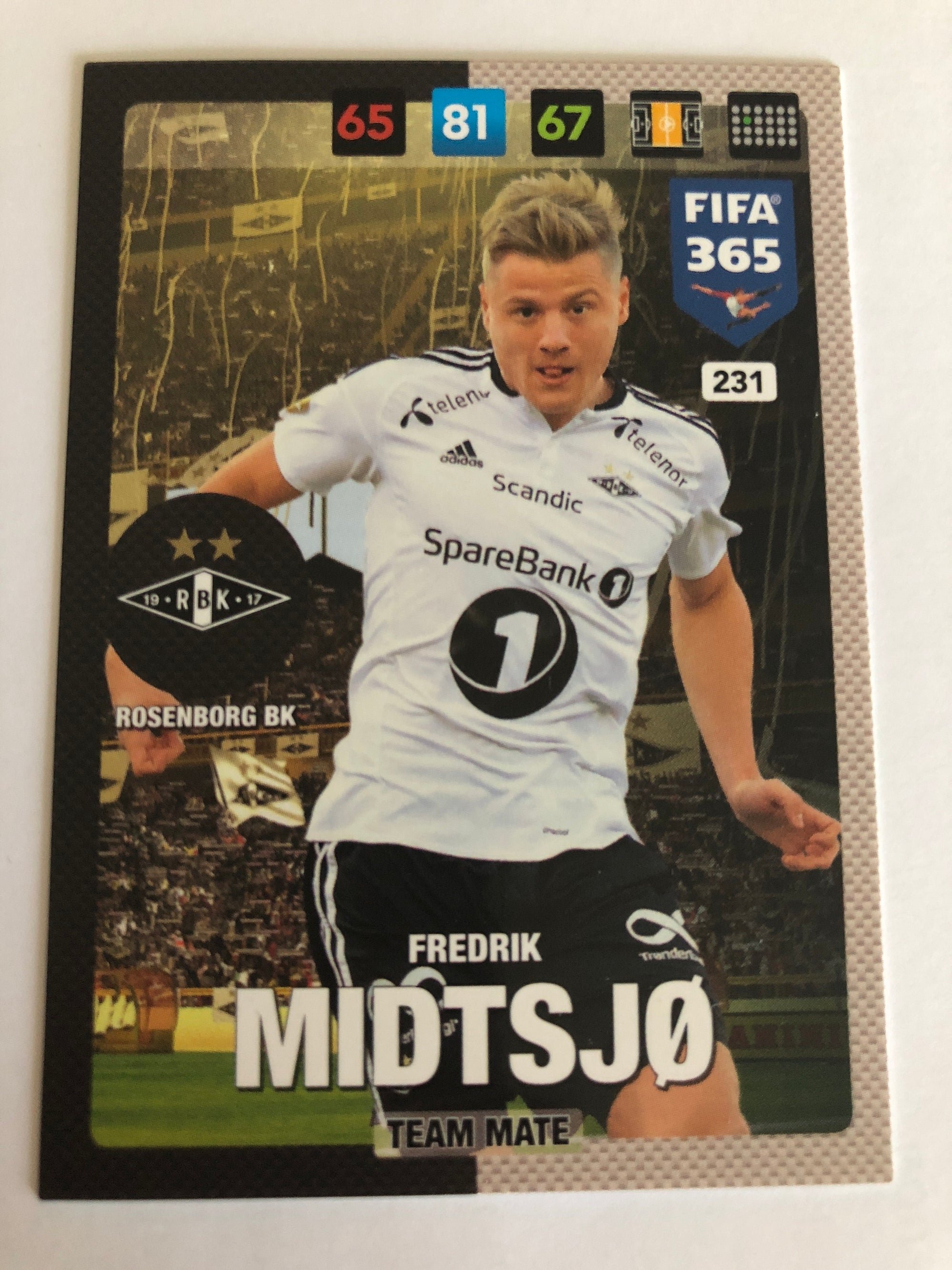 231. FREDRIK MIDTSJØ - ROSENBORG BK - TEAM MATE