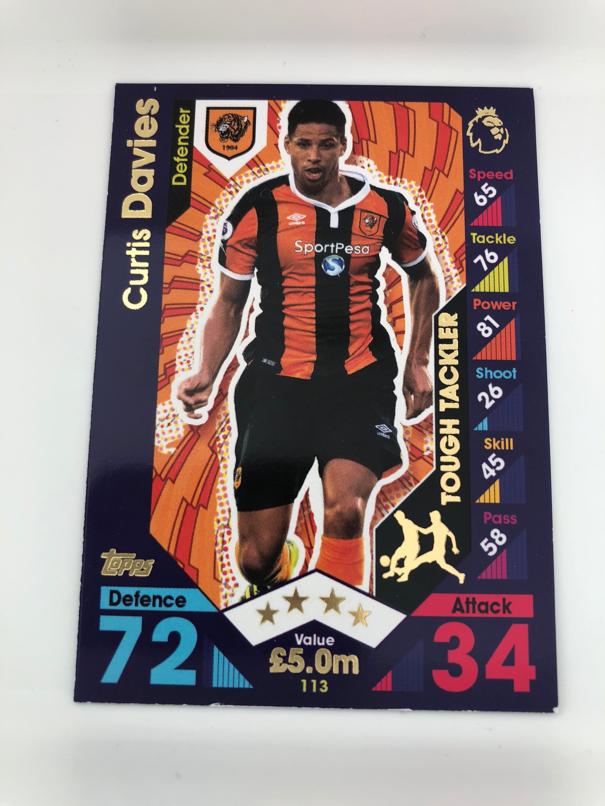113. CURTIS DAVIES - HULL CITY - TOUGH TACKLER