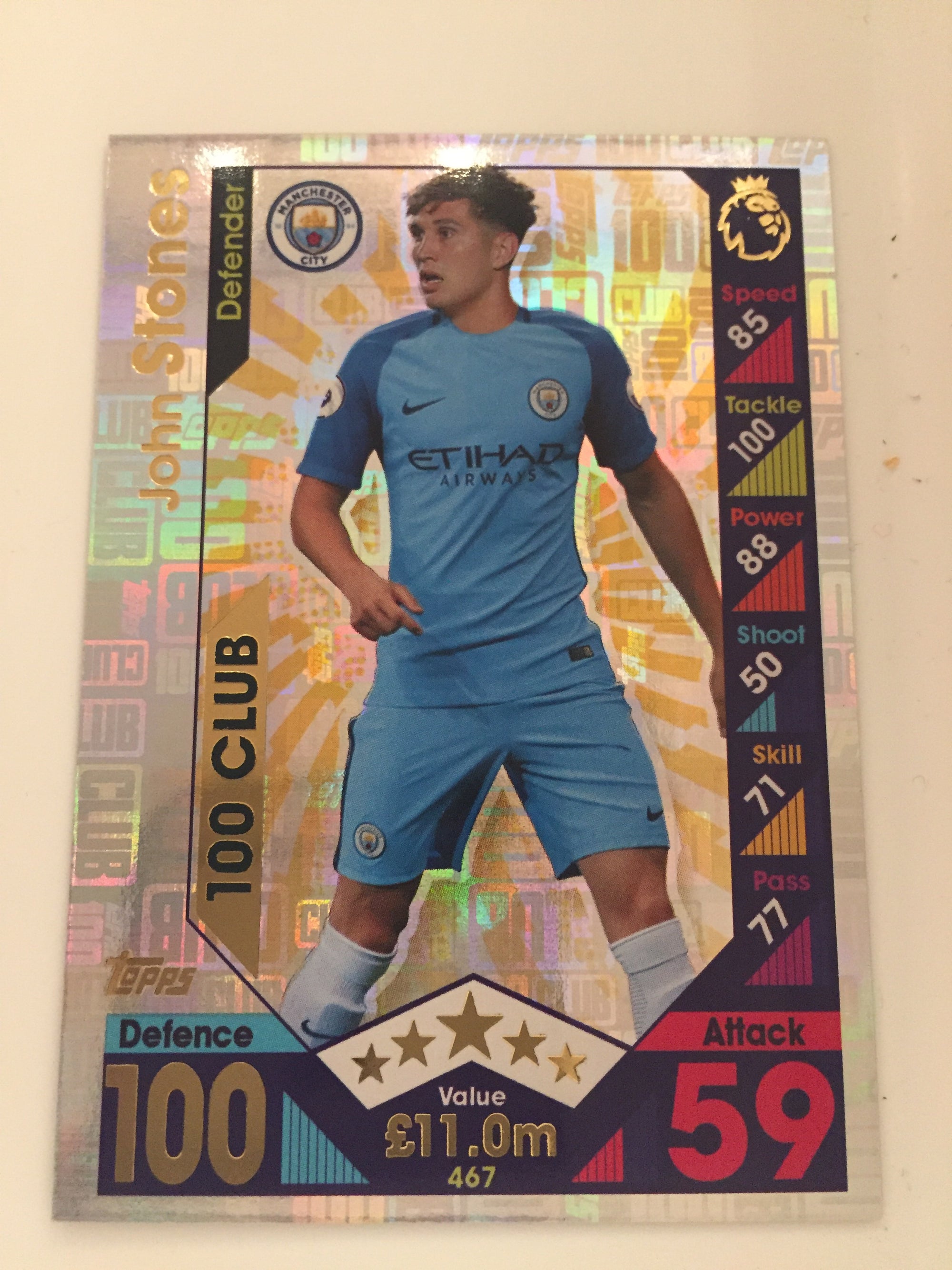 467. JOHN STONES - MANCHESTER CITY - 100 CLUB
