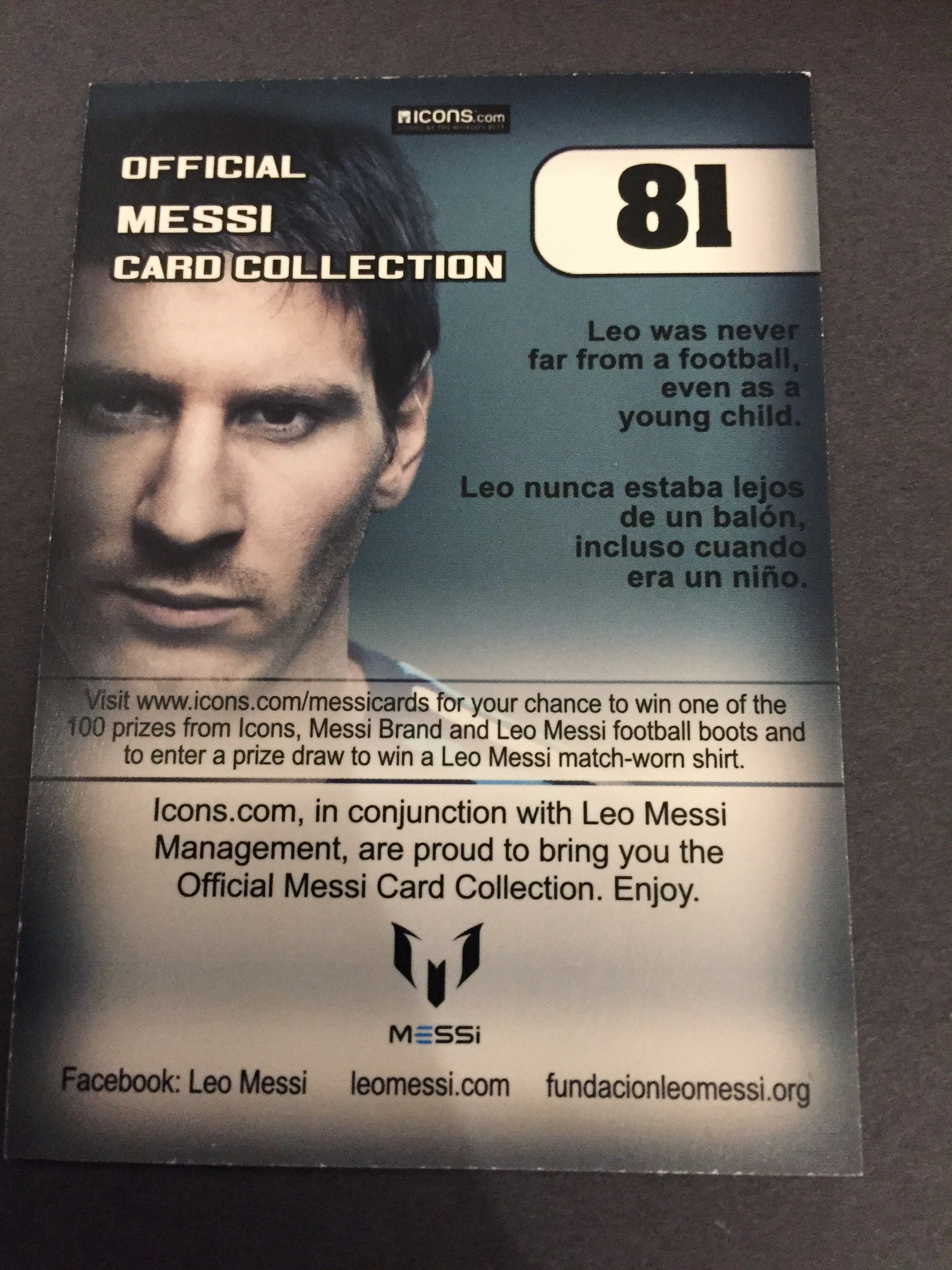 081. OFFICIAL MESSI CARD COLLECTION