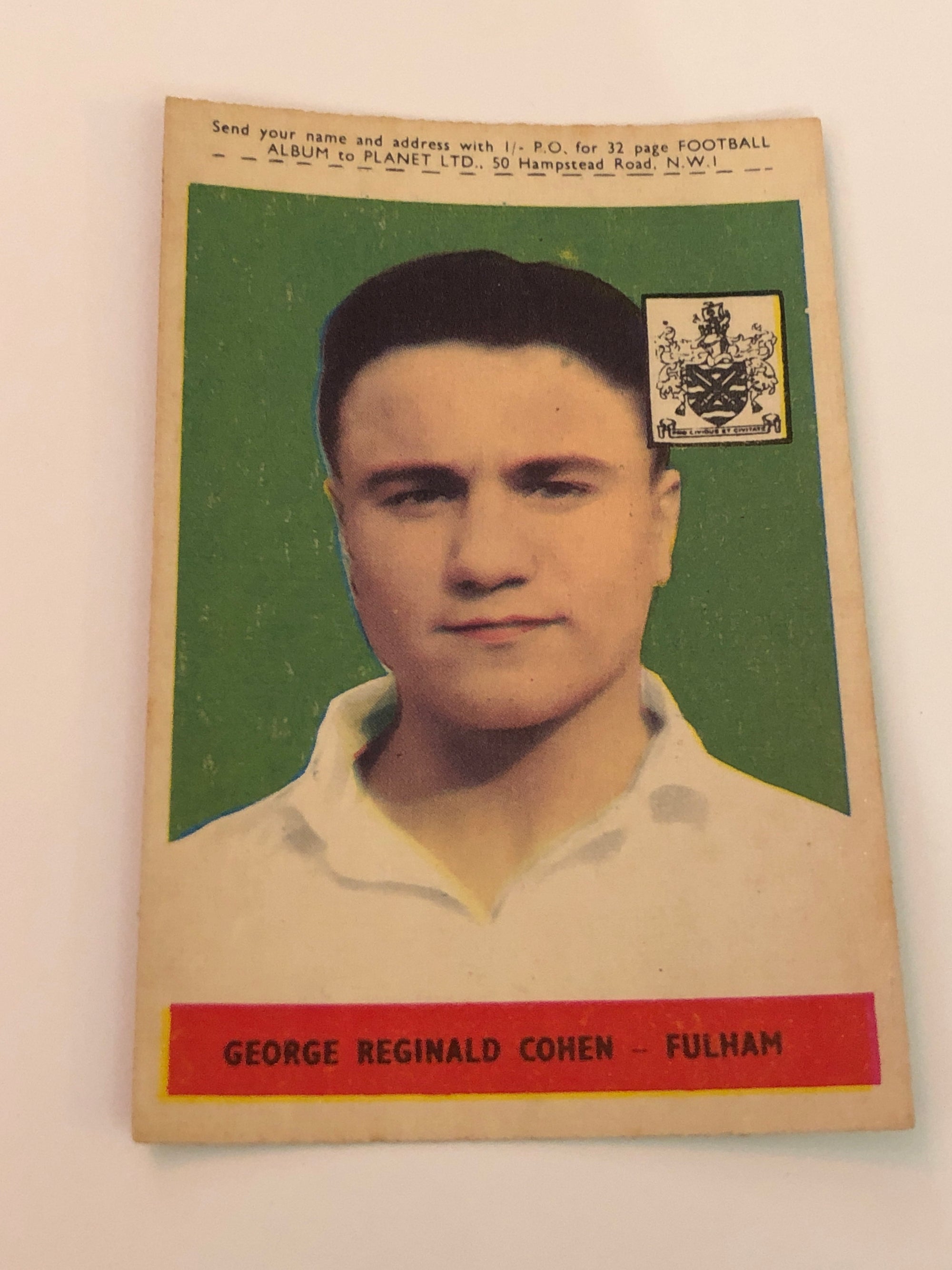 070. GEORGE REGINALD COHEN - FULHAM