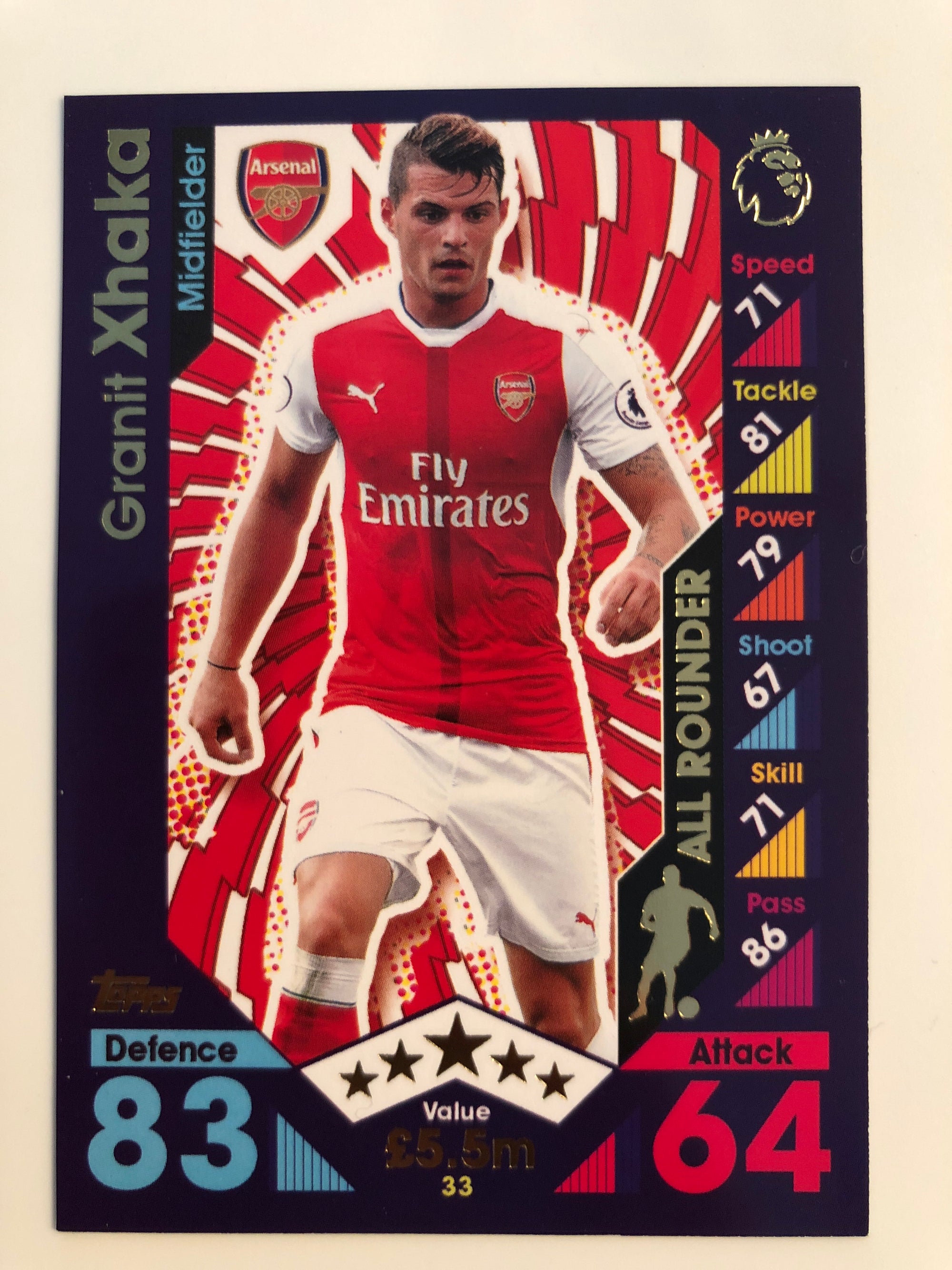 033. GRANIT XHAKA - ARSENAL - ALL ROUNDER