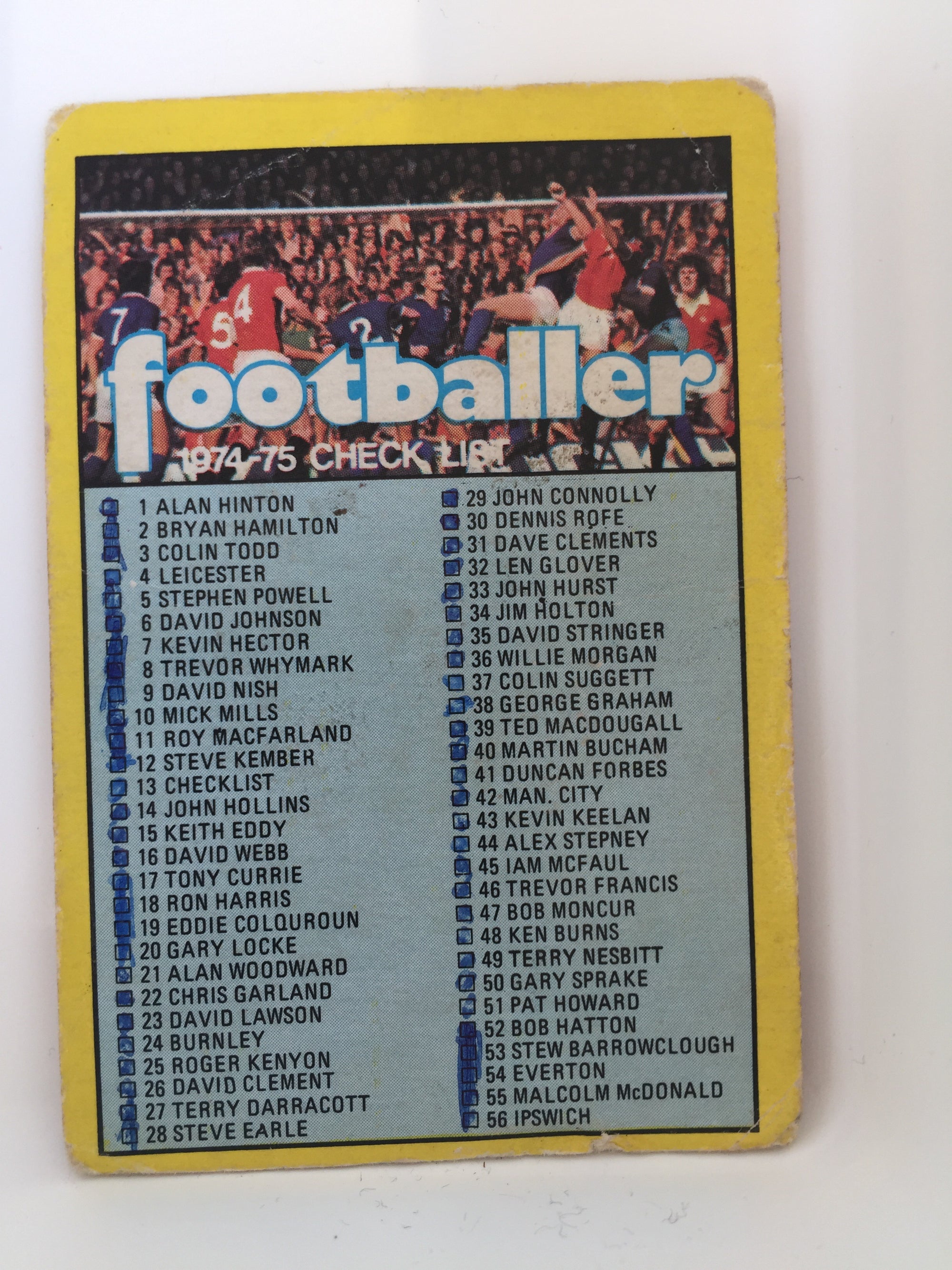 013. CHECKLIST - KRYSSET