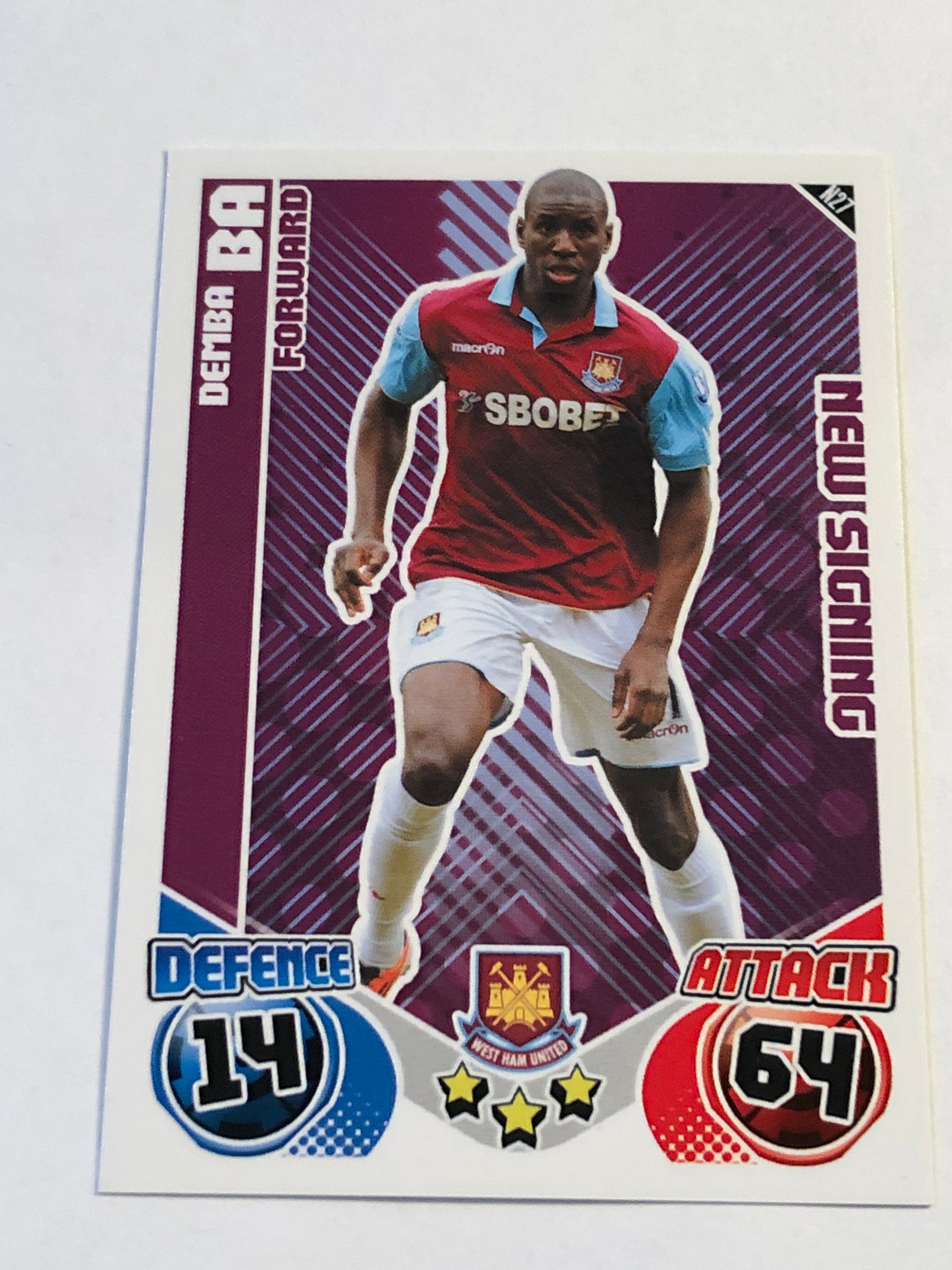 N27. DEMBA BA - WEST HAM UNITED - NEW SIGNING