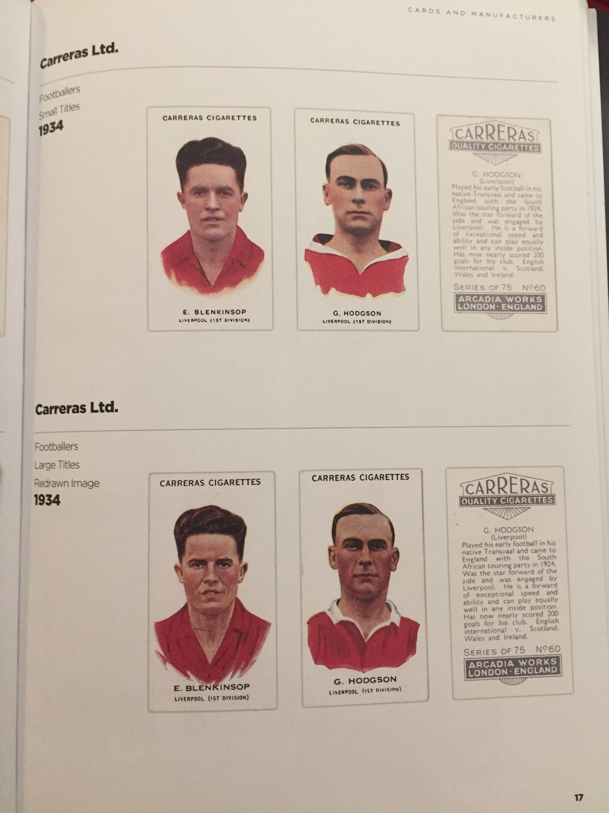 1934 - 060. G. HOODGSON - LIVERPOOL - CARRERAS