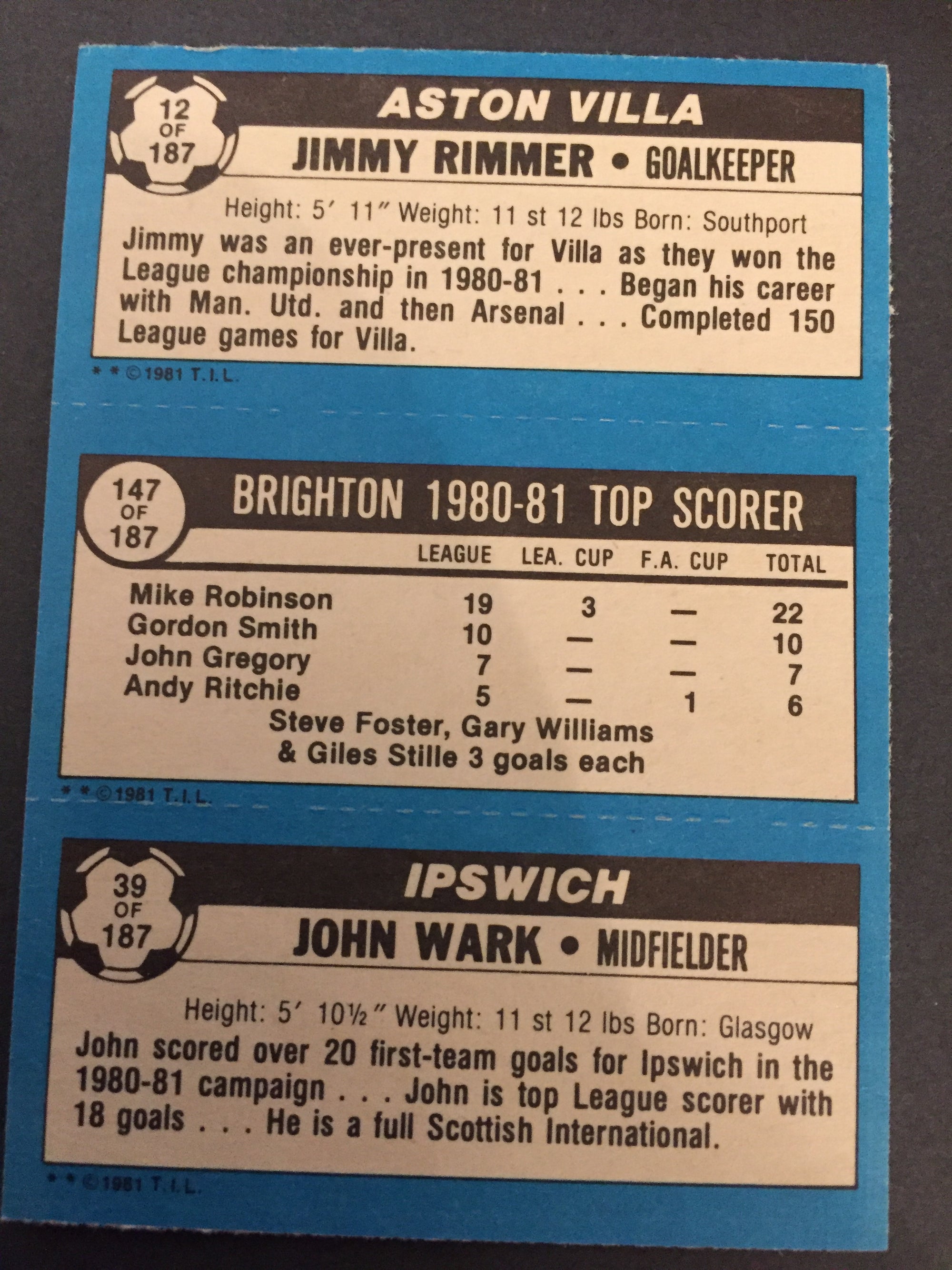 012 - 147 - 39 - RIMMER, BRIGTHON TOP SCORER, WARK