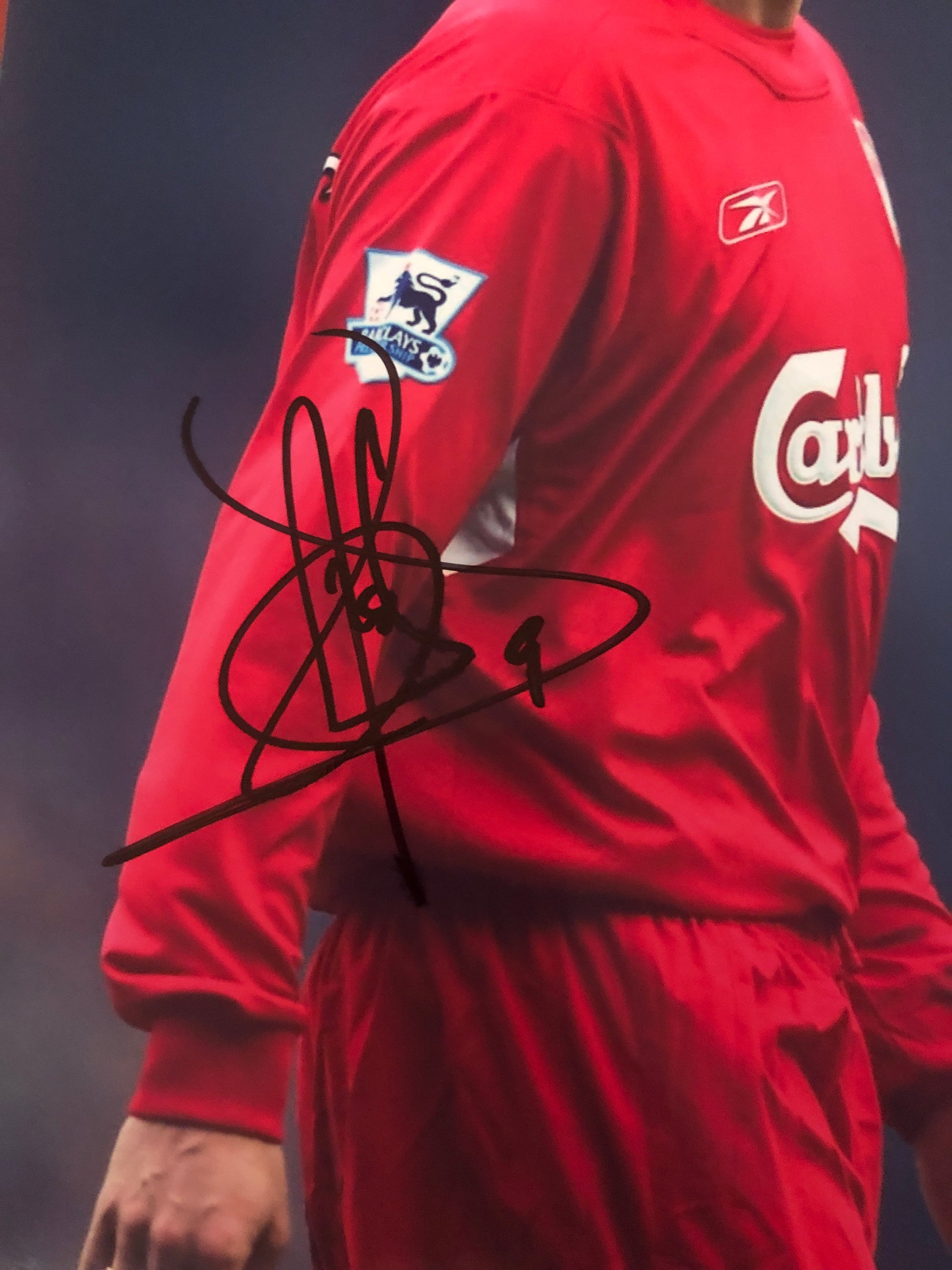 LIVERPOOL - FERNANDO MORIENTES - SIGNERT BILDE MED COA/EKTEHETSBEVIS