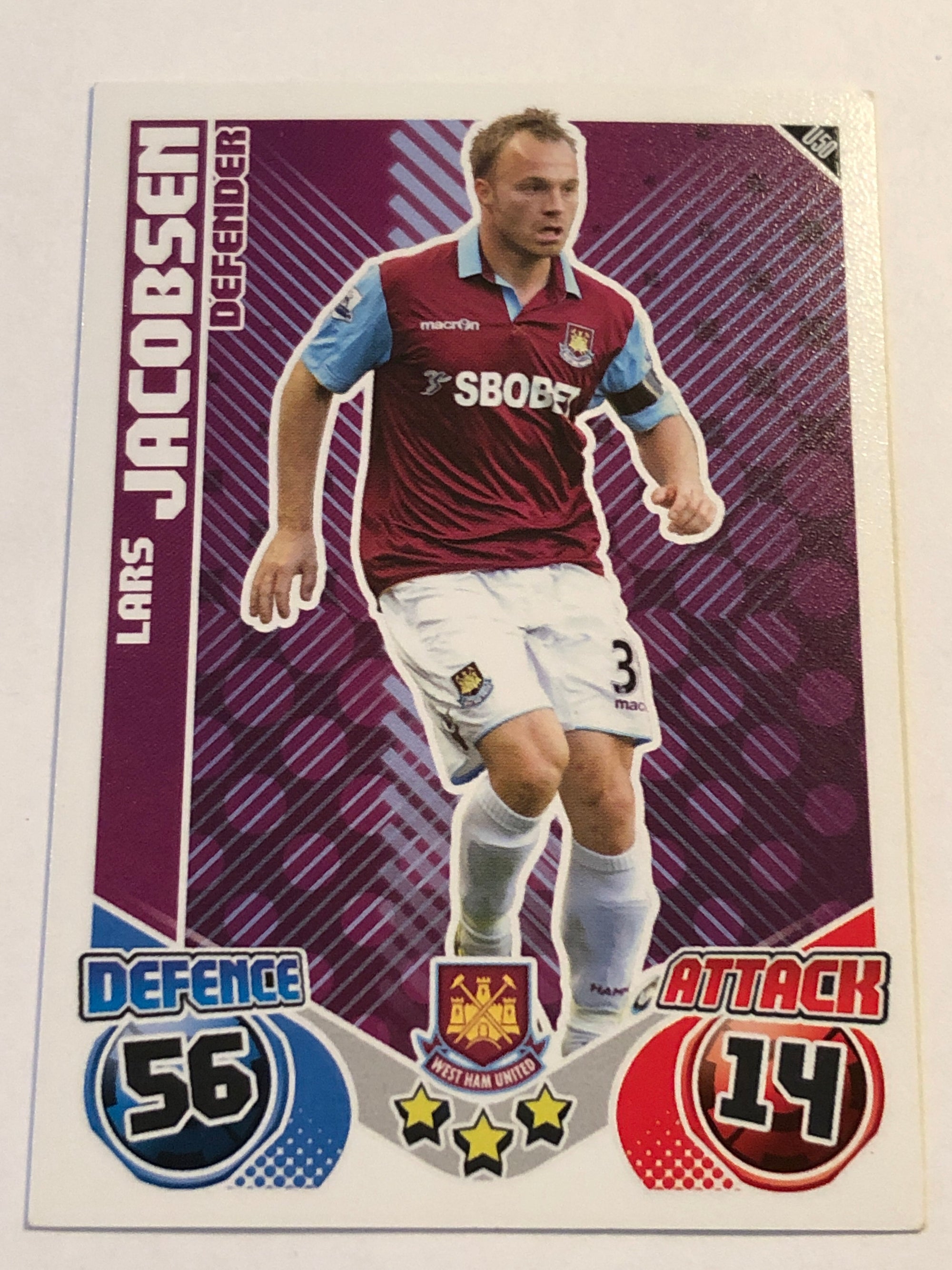 U50. LARS JACOBSEN - WEST HAM UNITED