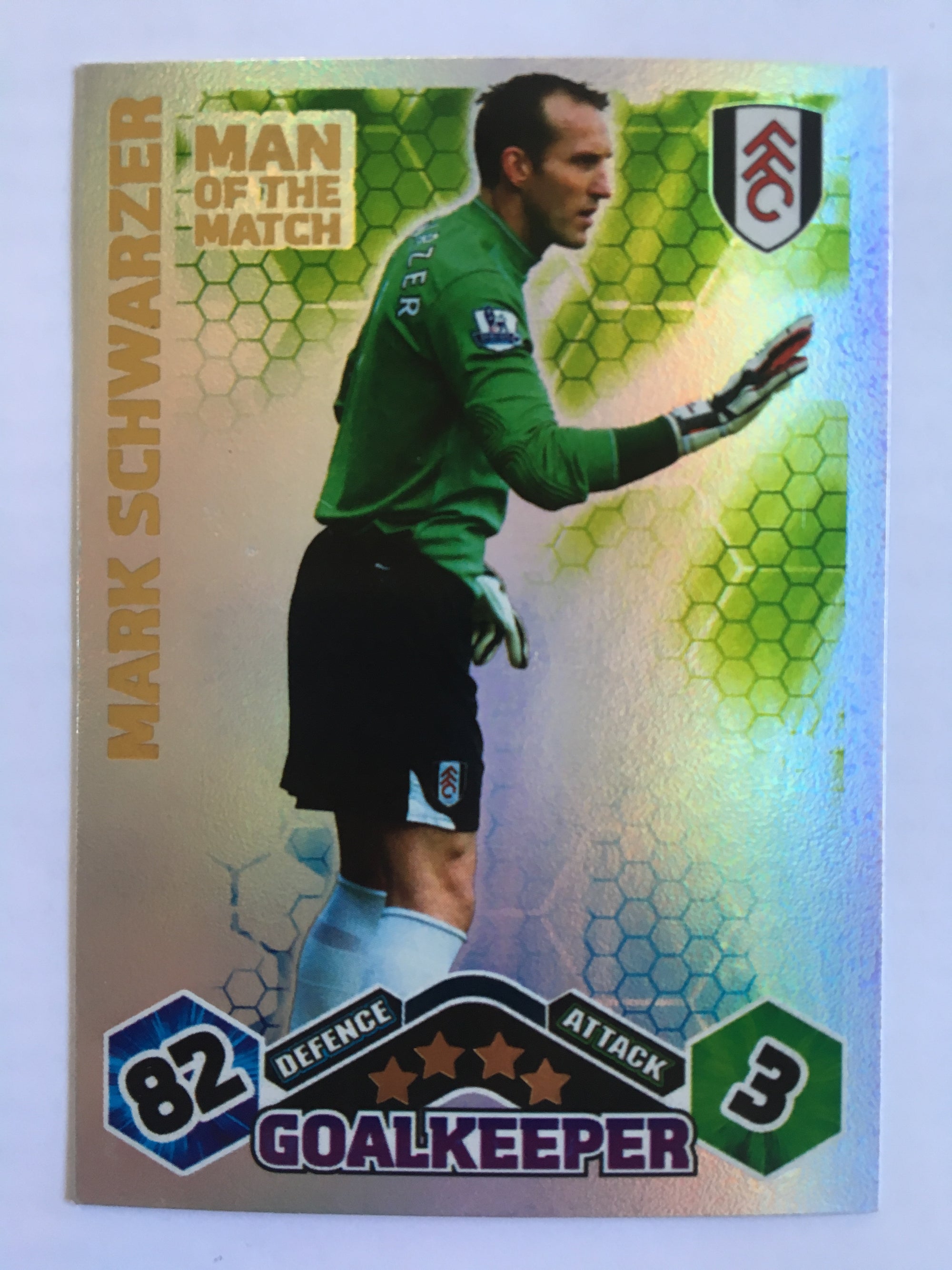 MOM064. MARK SCHWARZER - FULHAM - MAN OF THE MATCH