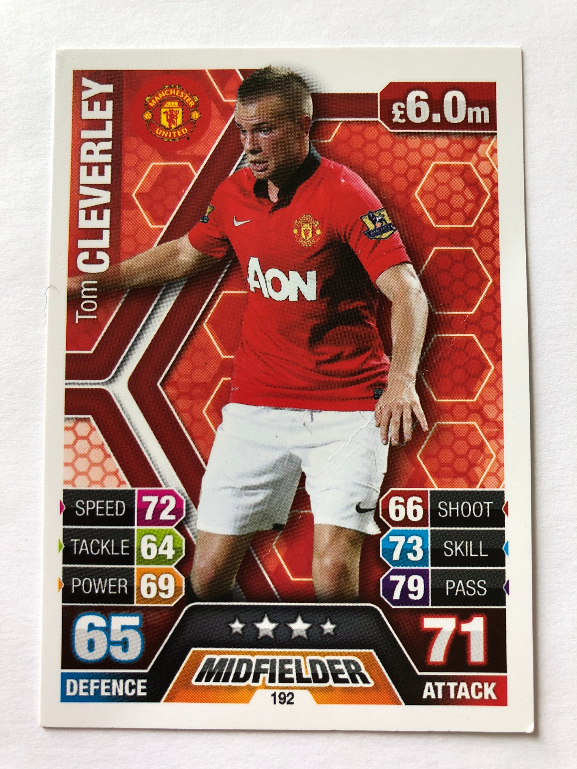 192. TOM CLEVERLEY - MANCHESTER UNITED