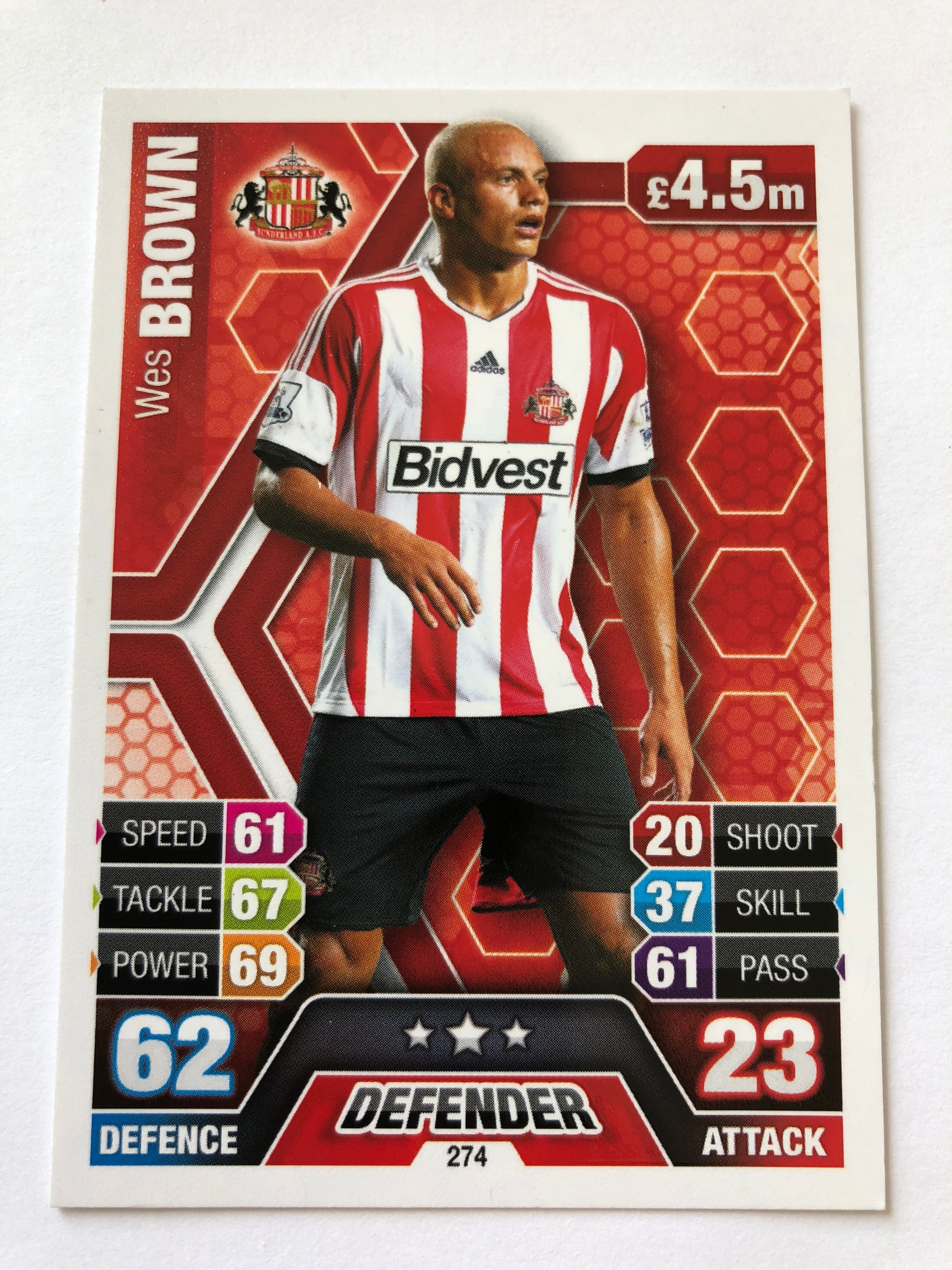 274. WES BROWN - SUNDERLAND
