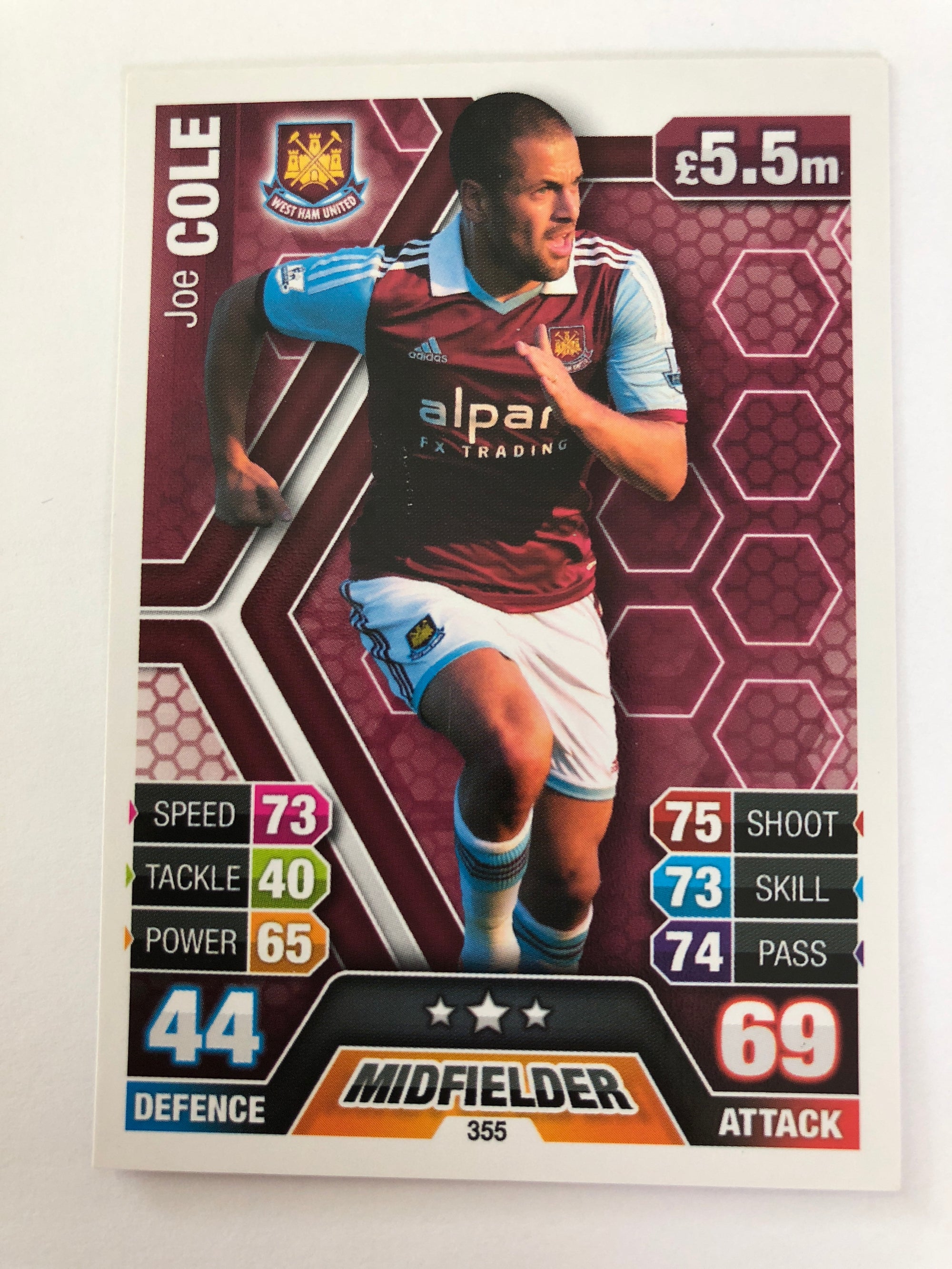 355. JOE COLE - WEST HAM UNITED