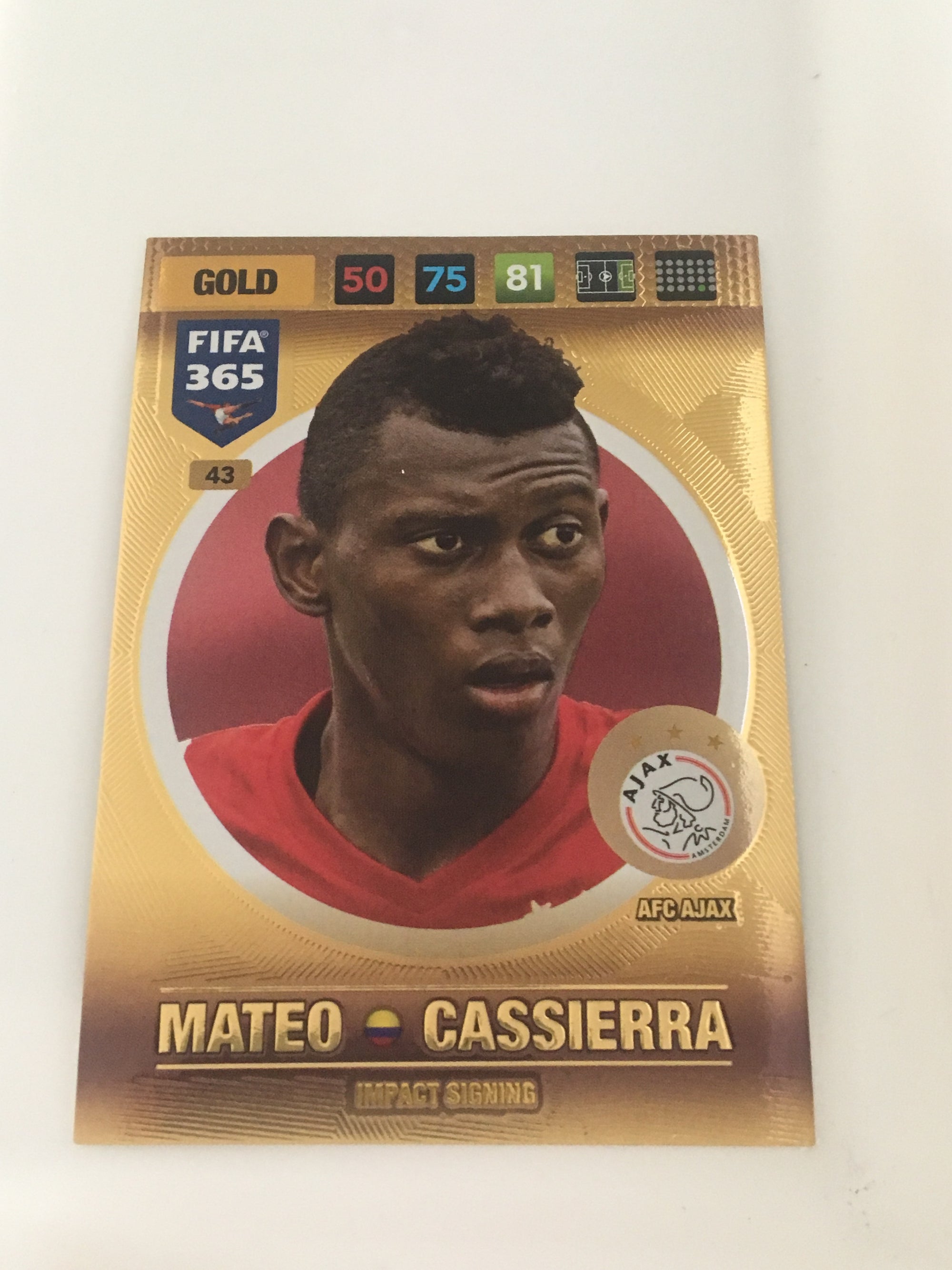 043. MATEO CASSIERRA - AFC AJAX - GOLD - IMPACT SIGNING