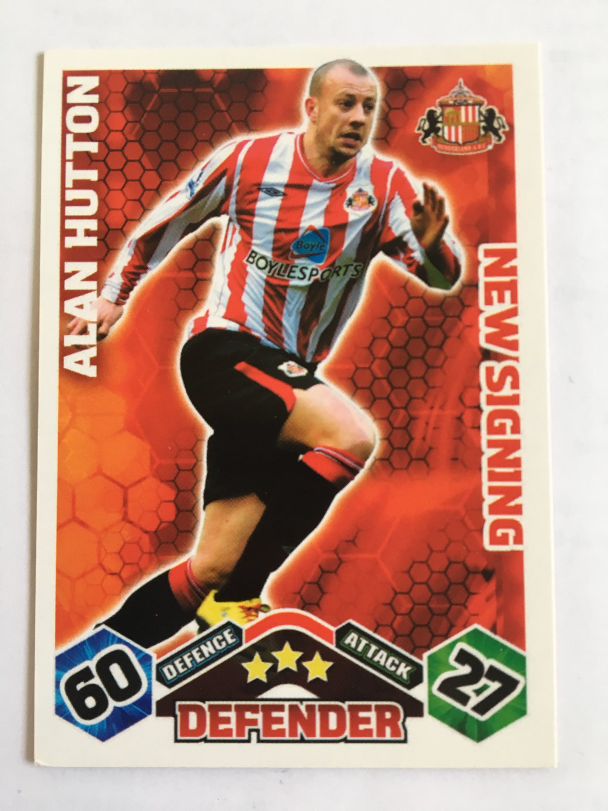 NS119. ALAN HUTTON - SUNDERLAND - NEW SIGNING