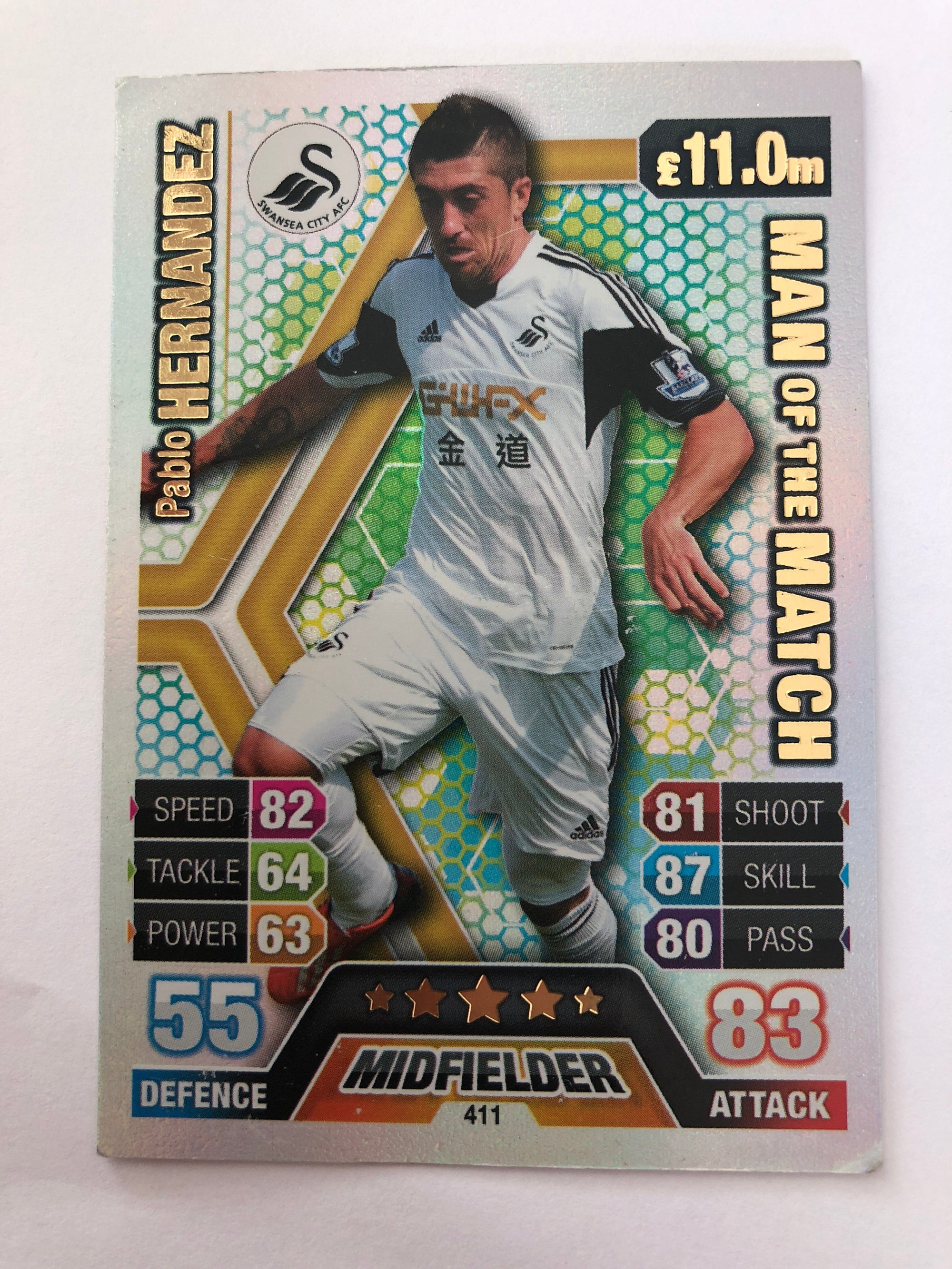 411. PABLO HERNANDEZ - SWANSEA CITY - MAN OF THE MATCH