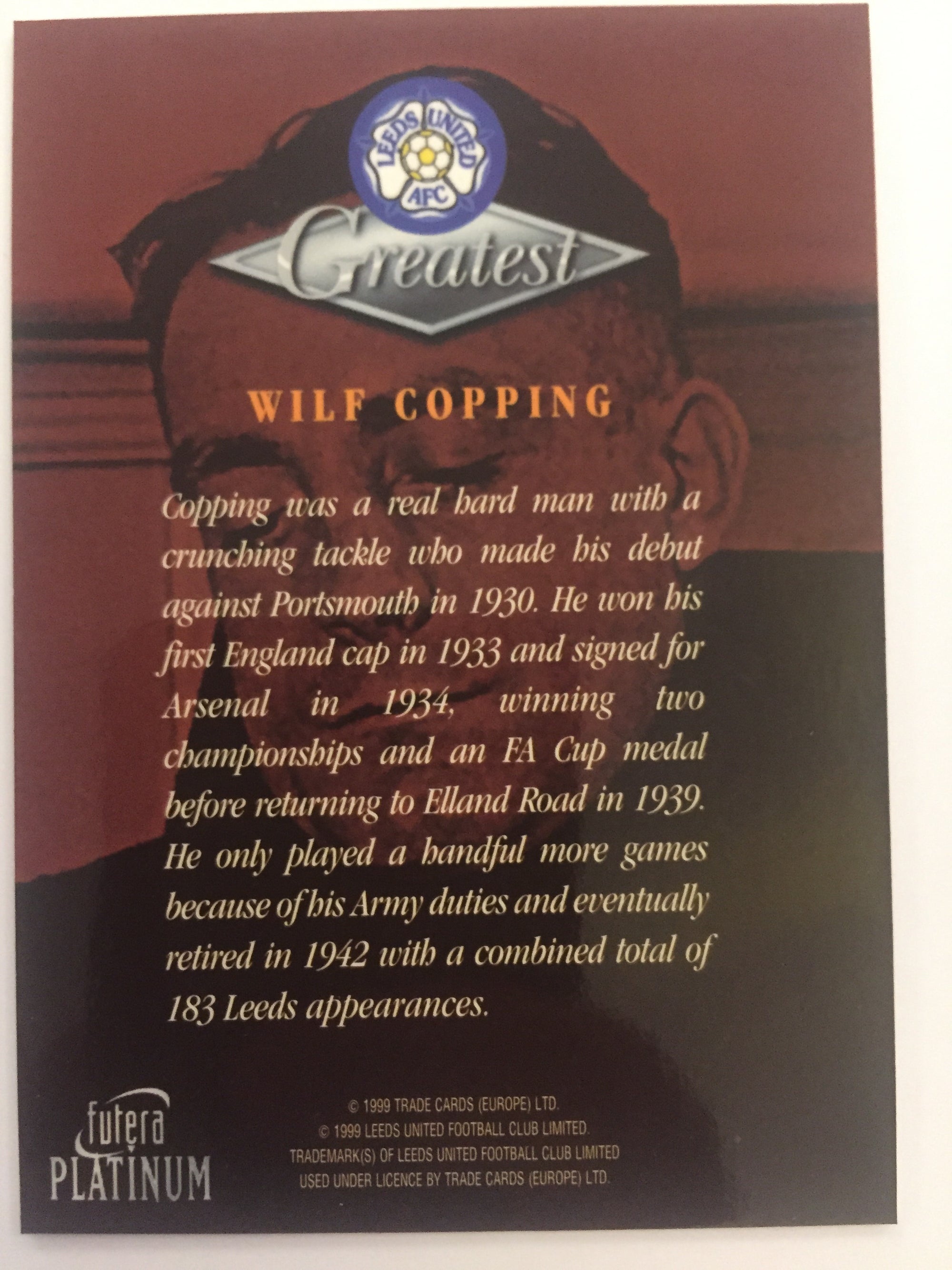 WILF COPPING - LEEDS UNITED