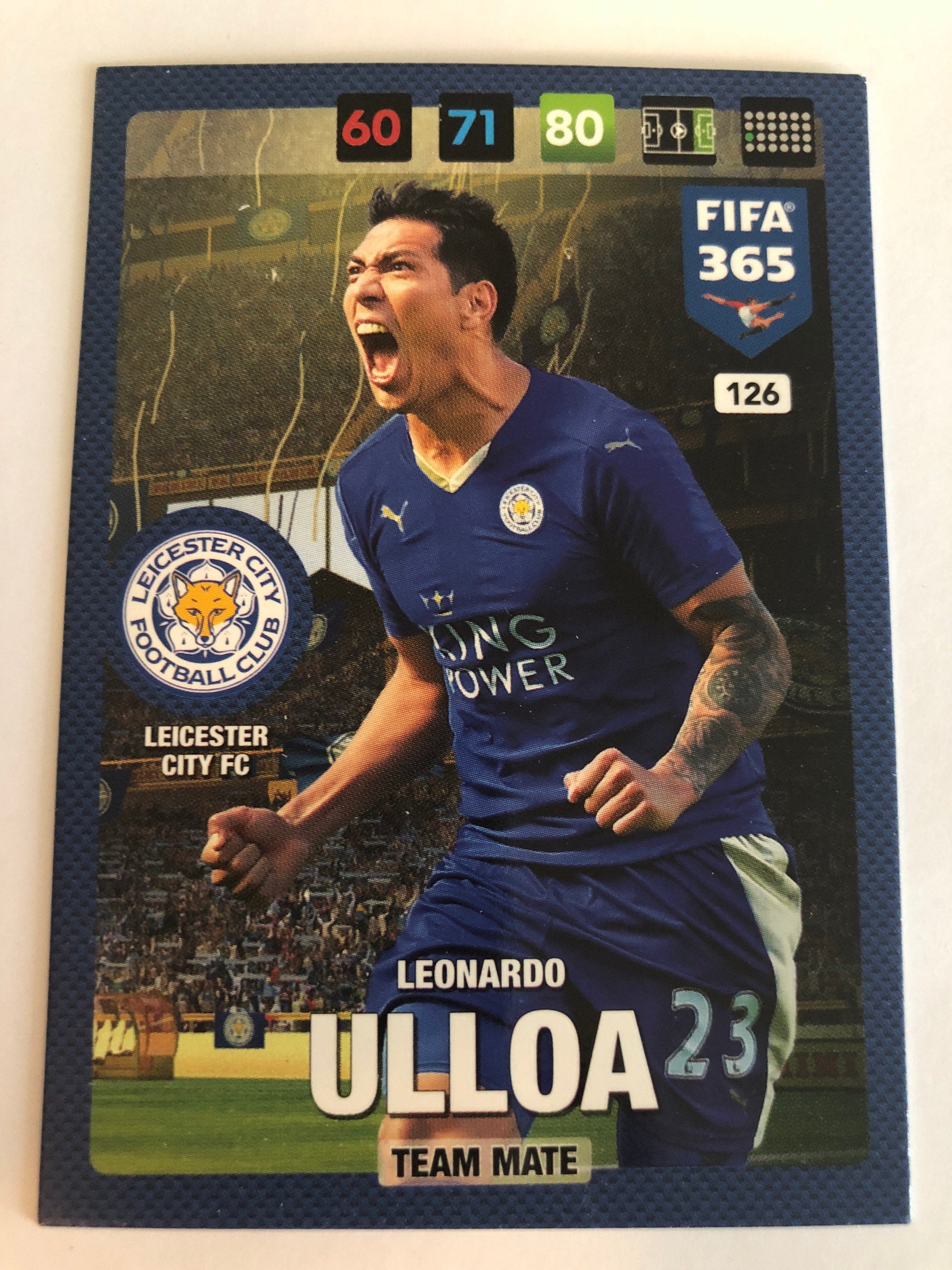 126. LEONARDO ULLOA - LEICESTER CITY FC - TEAM MATE