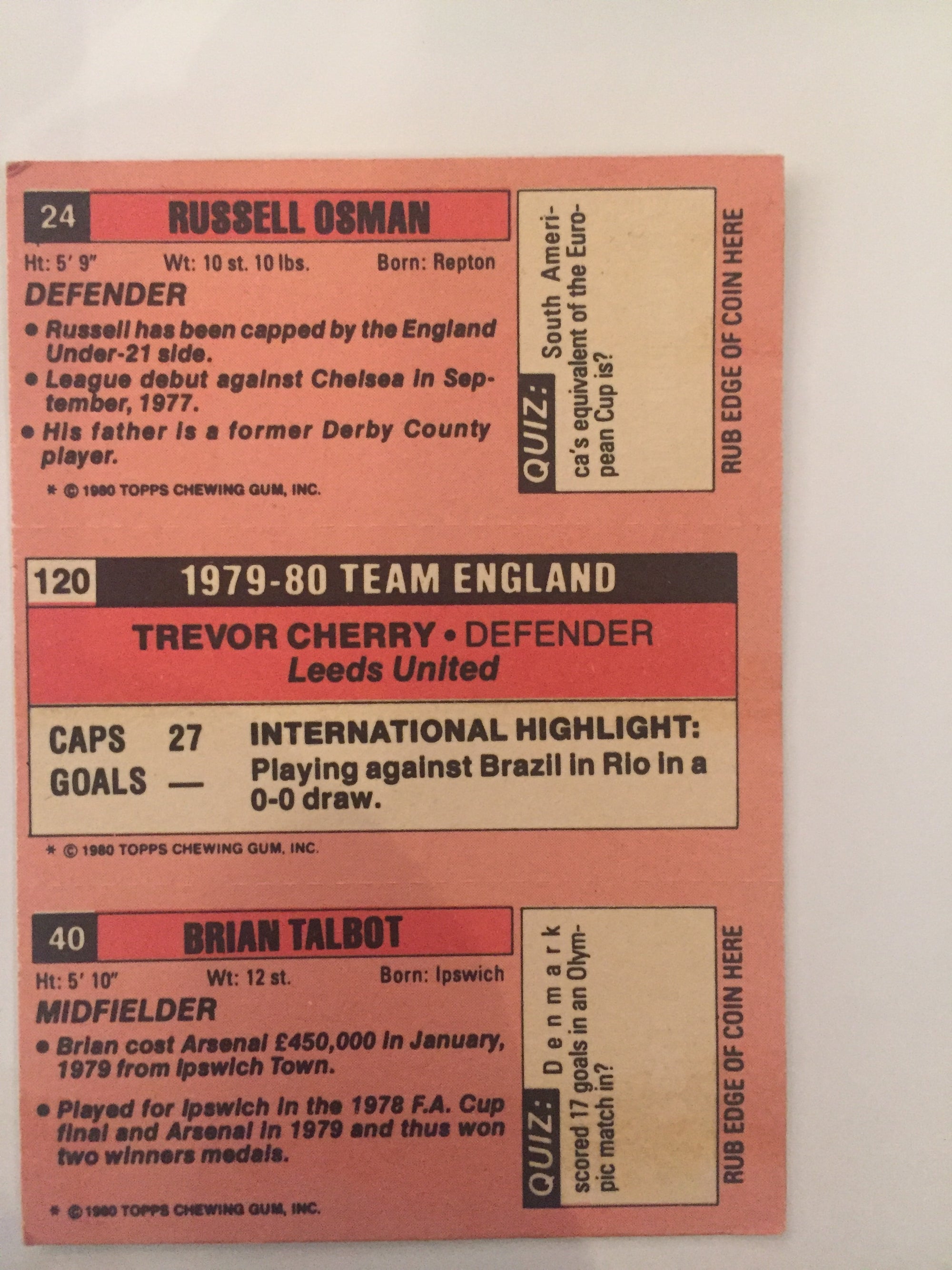 24 - 120 - 40.   OSMAN - CHERRY - TALBOT