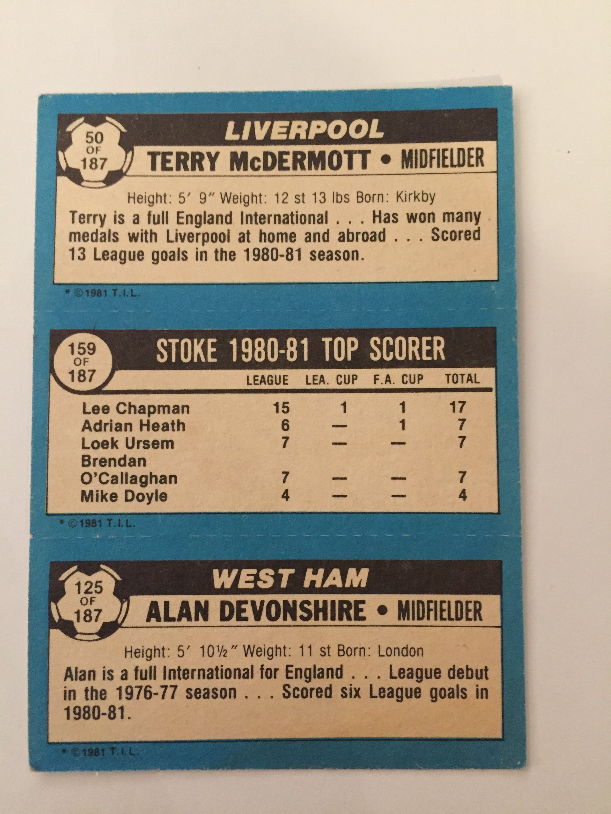 050 - 159 - 125.    MCDERMOTT - STOKE - DEVONSHIRE