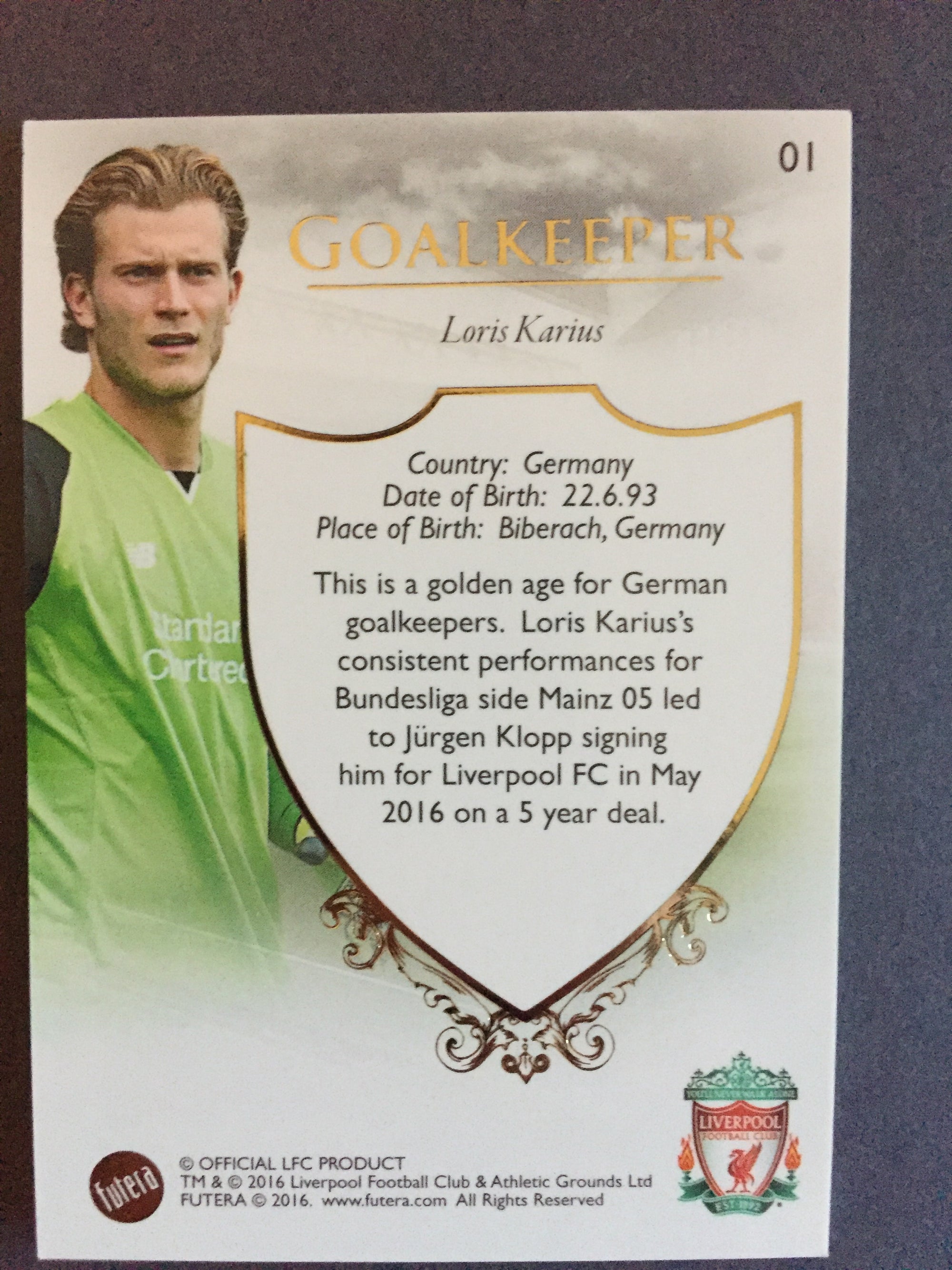 001. LORIS KARIUS - LIVERPOOL