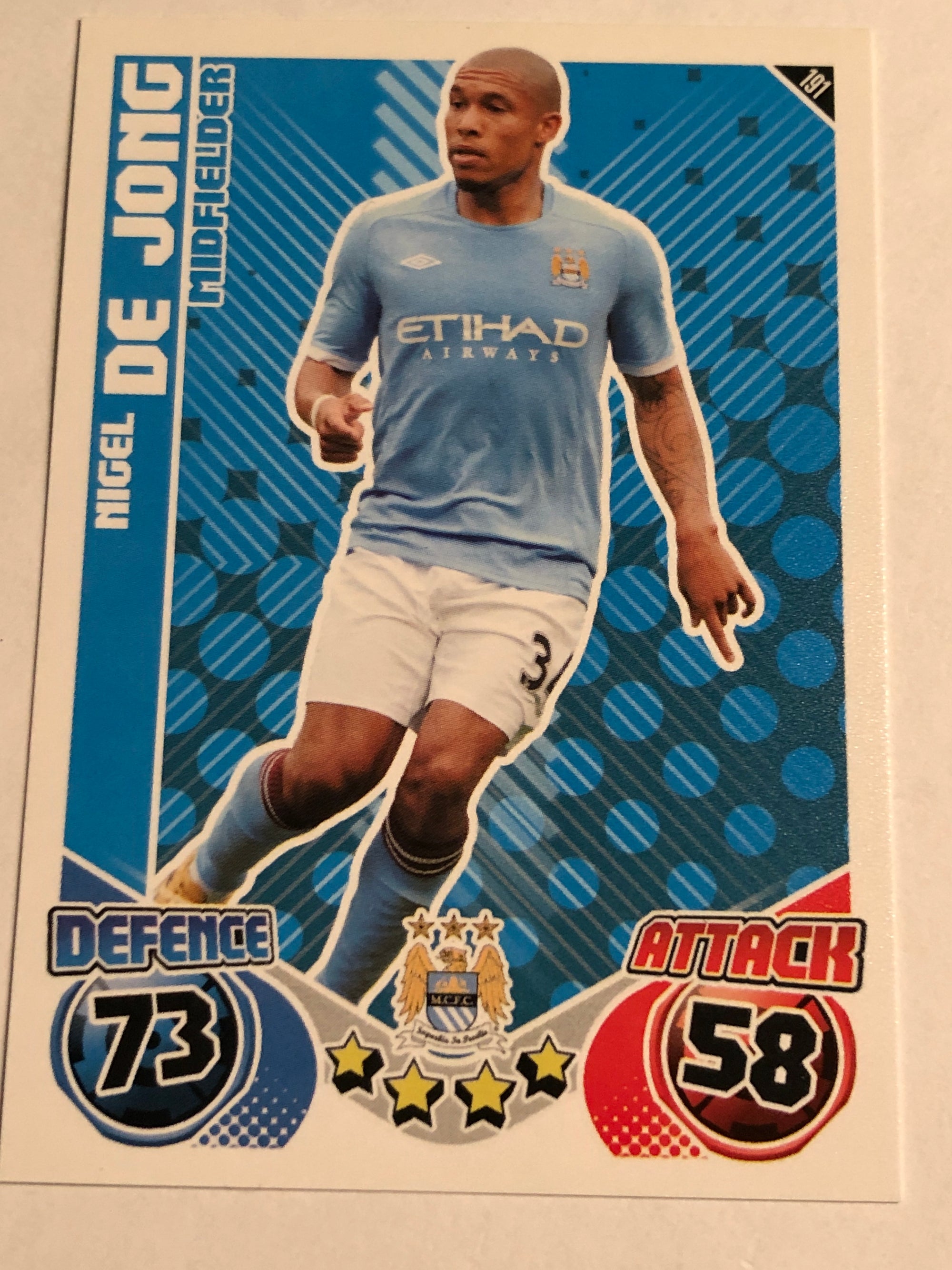 191. NIGEL DE JONG - MANCHESTER CITY