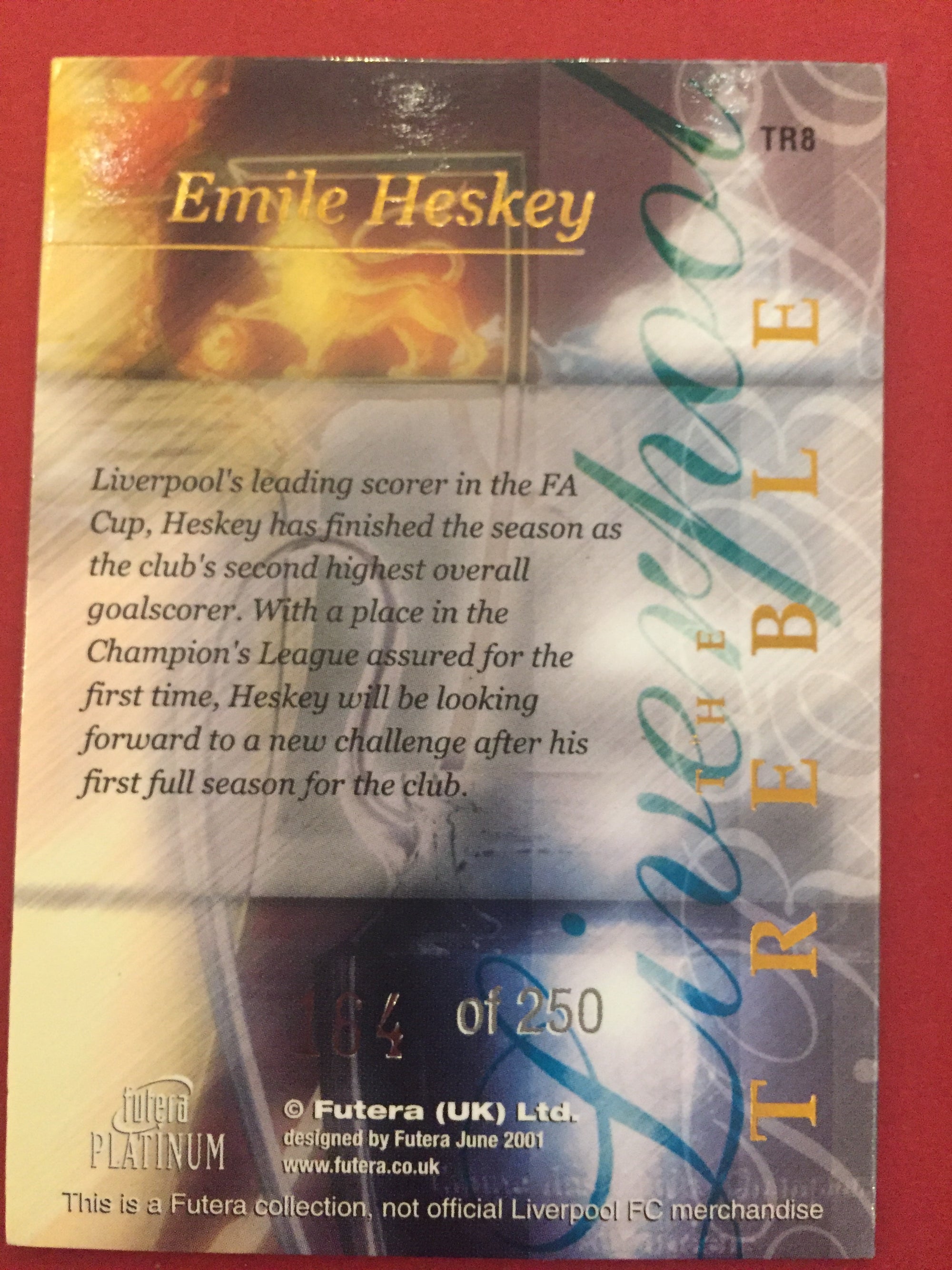 TR 08. EMILE HESKEY - FUTERA PLATINUM THE TREBLE #250