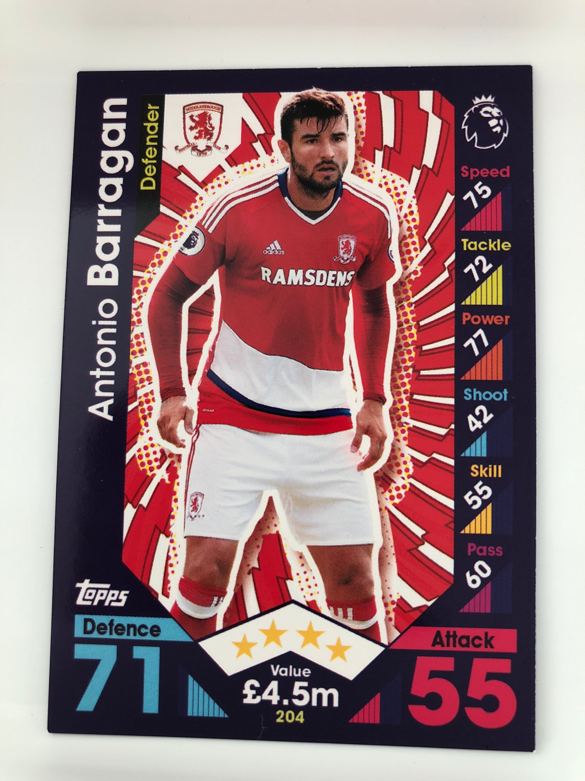 204. ANTONIO BARRAGAN - MIDDLESBROUGH