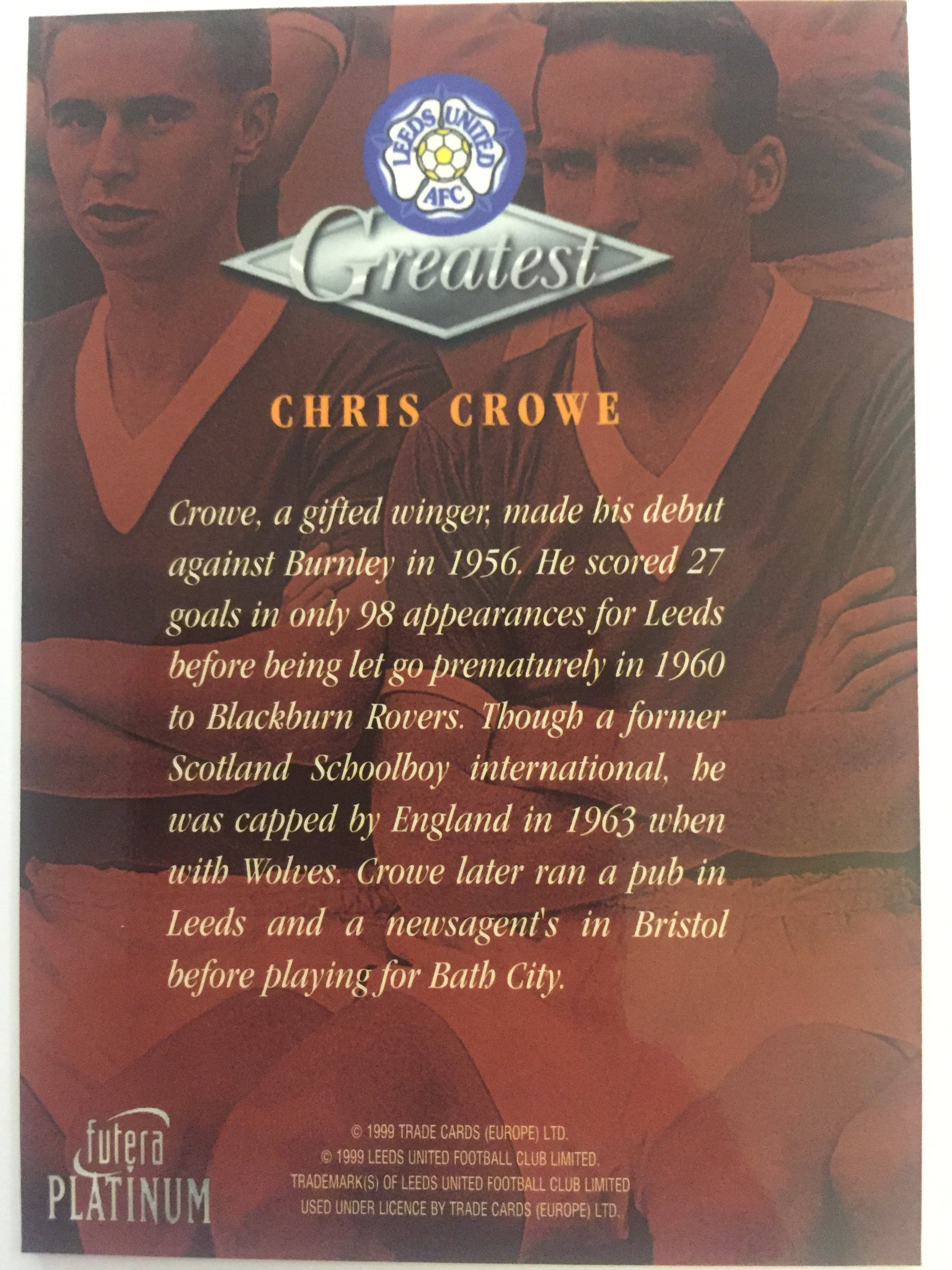 CHRIS CROWE - LEEDS UNITED
