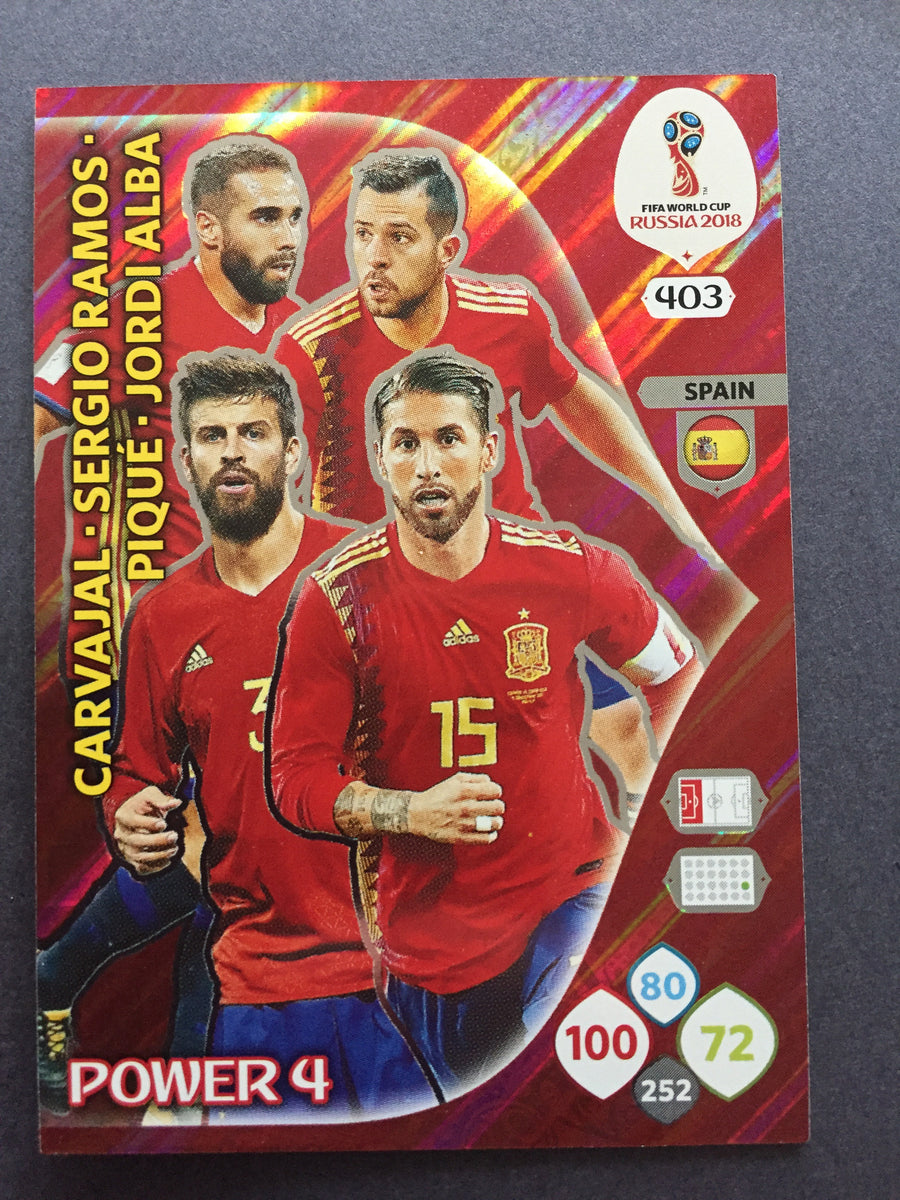 403. CARVAJAL, SERGIO RAMOS, PIQUE, JORDI ALBA - SPAIN - POWER 4