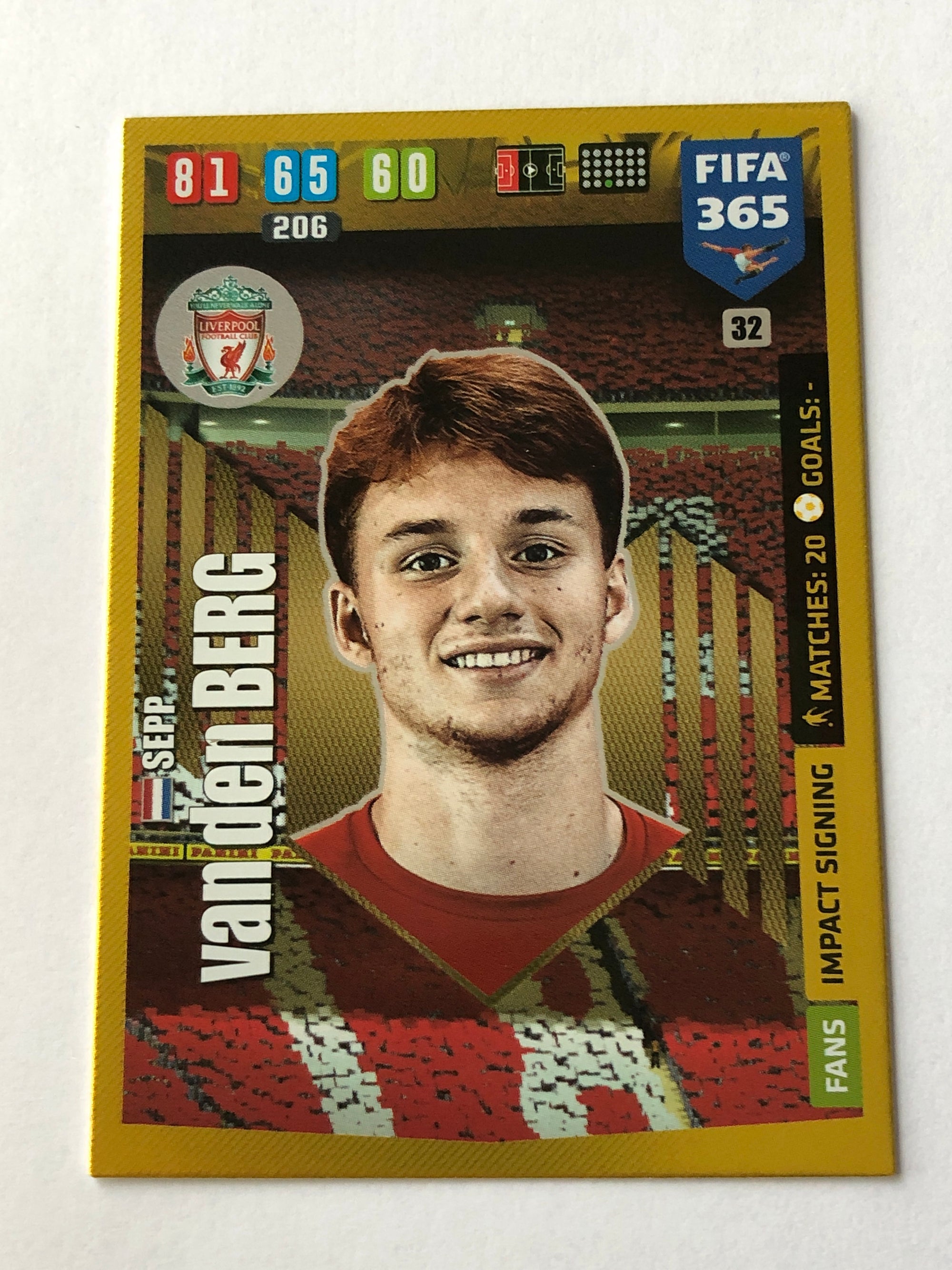 032. SEPP VAN DEN BERG - LIVERPOOL - FANS IMPACT SIGNING