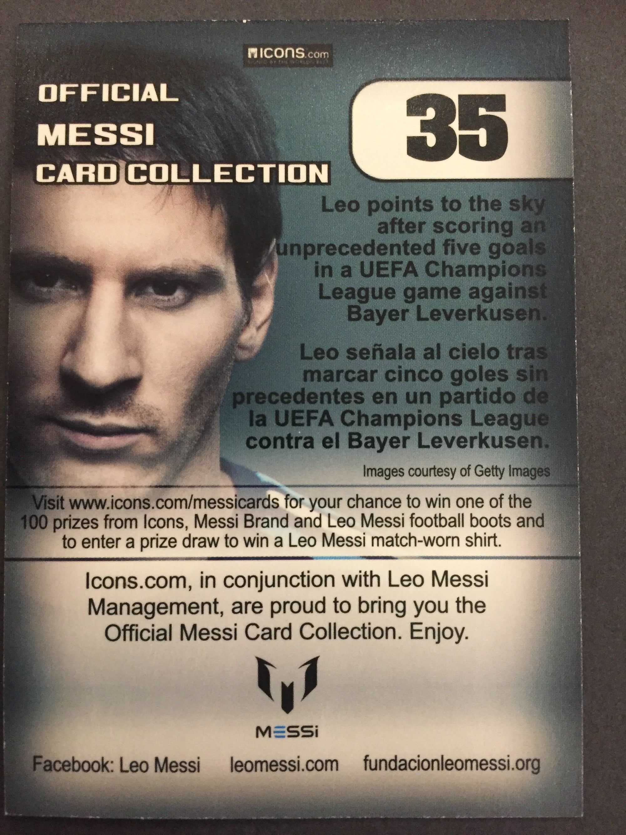035. OFFICIAL MESSI CARD COLLECTION