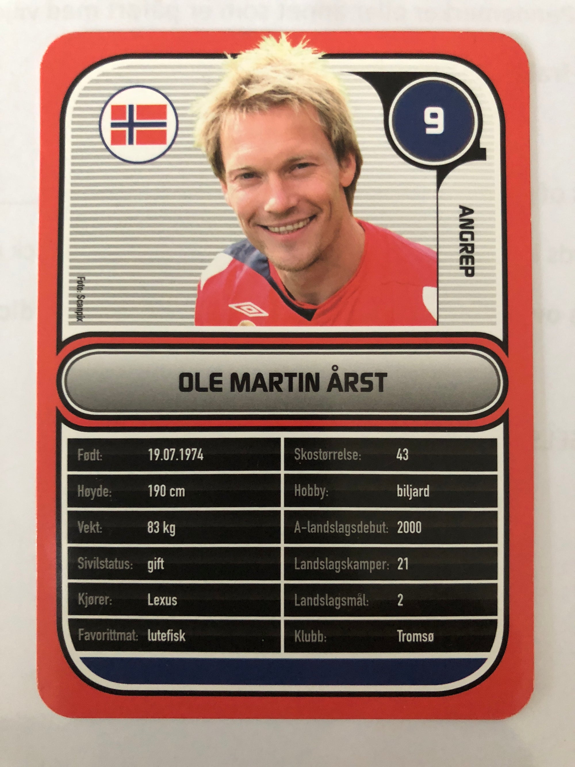 NOR-009. OLE MARTIN ÅRST - LANDSLAGET