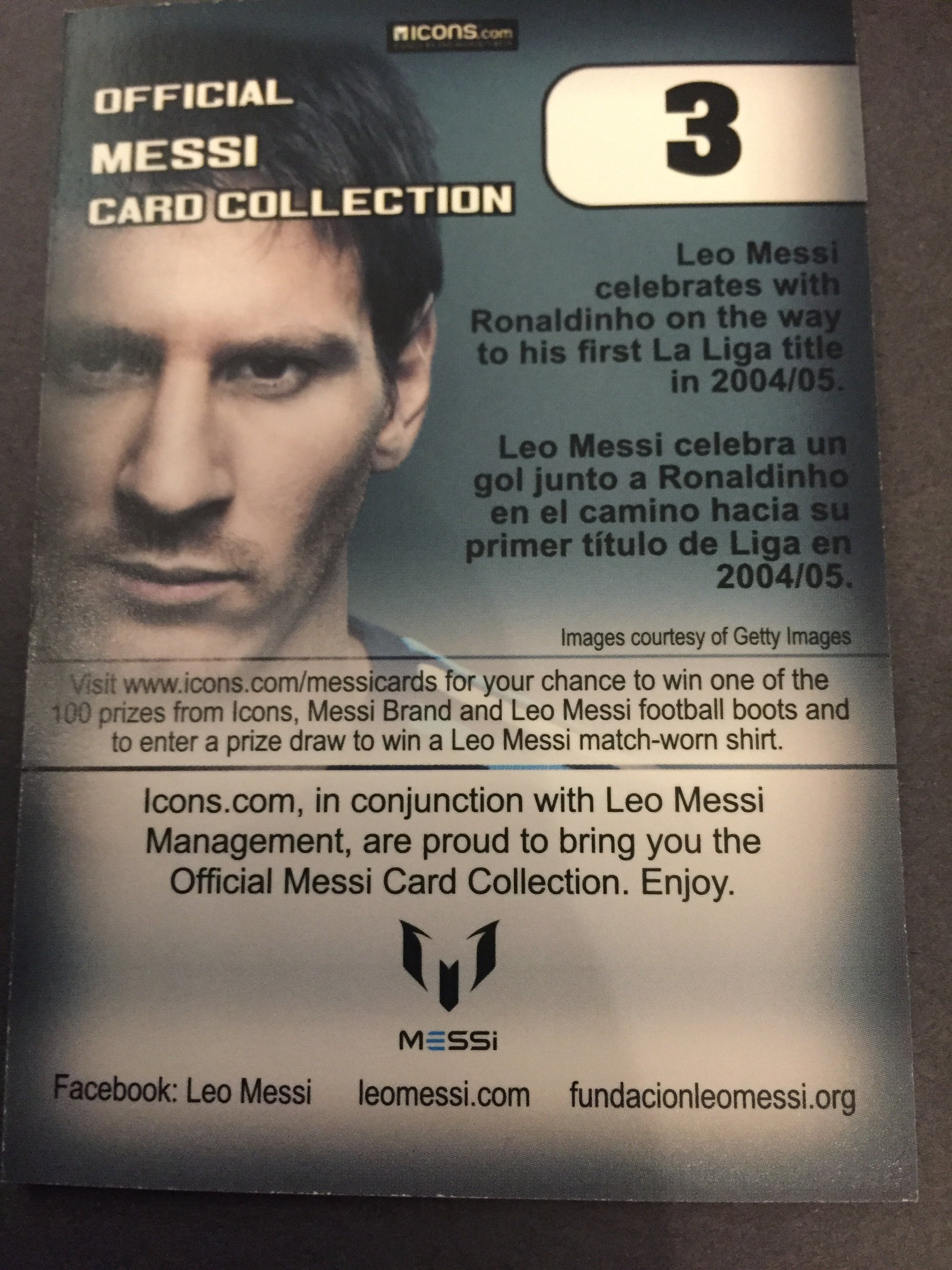 003. OFFICIAL MESSI CARD COLLECTION