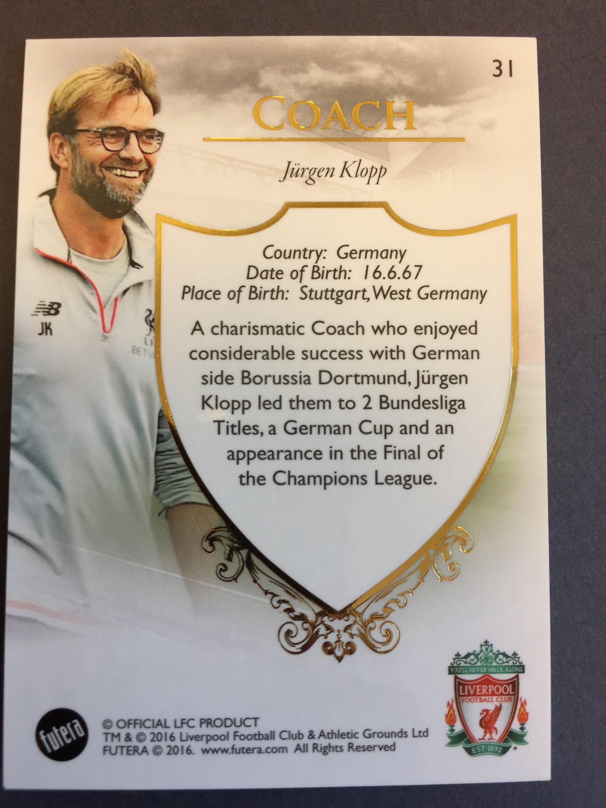 031. JURGEN KLOPP - LIVERPOOL - COACH